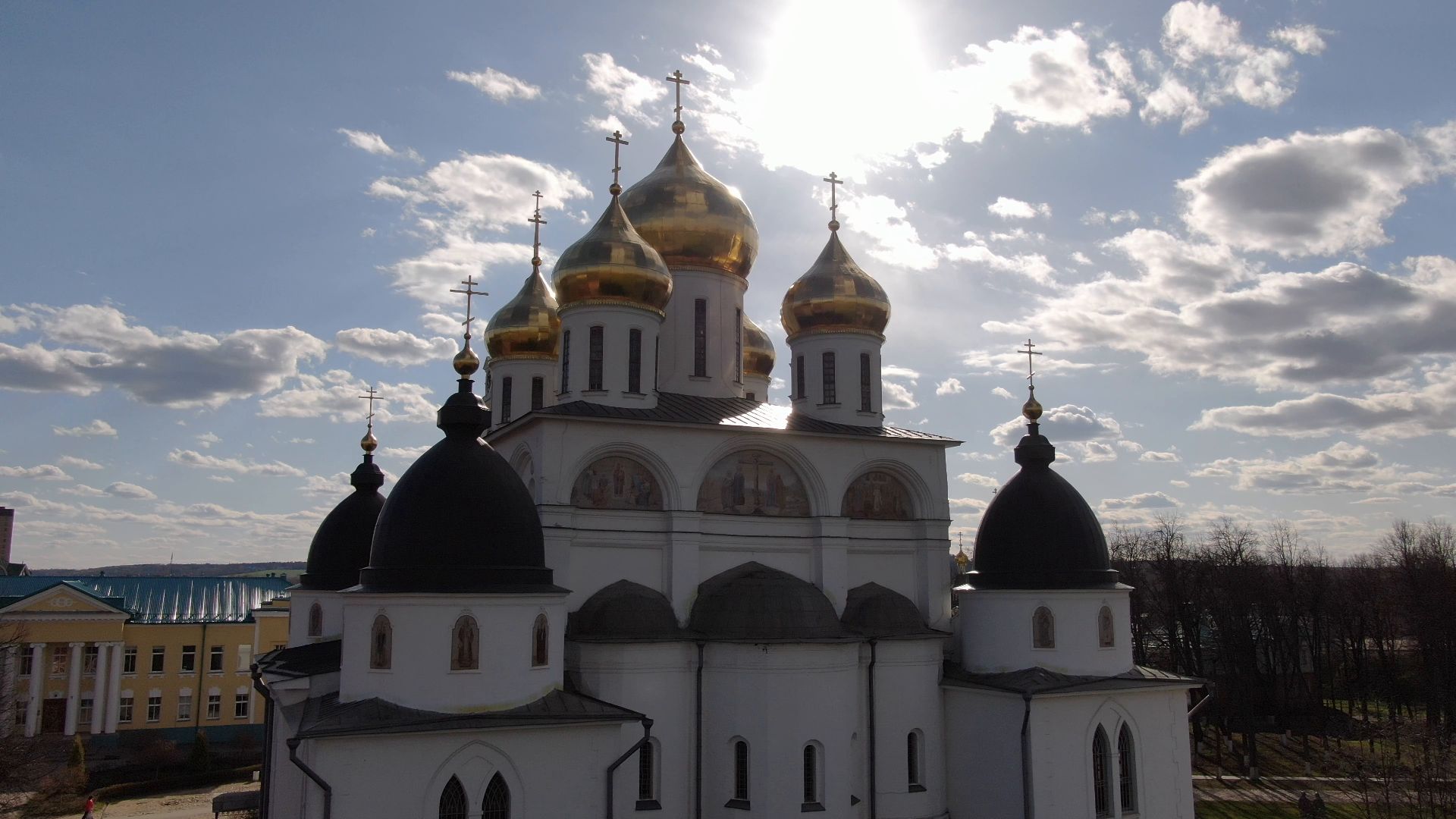 памятник, дмитров, кремль,видео с коптера,