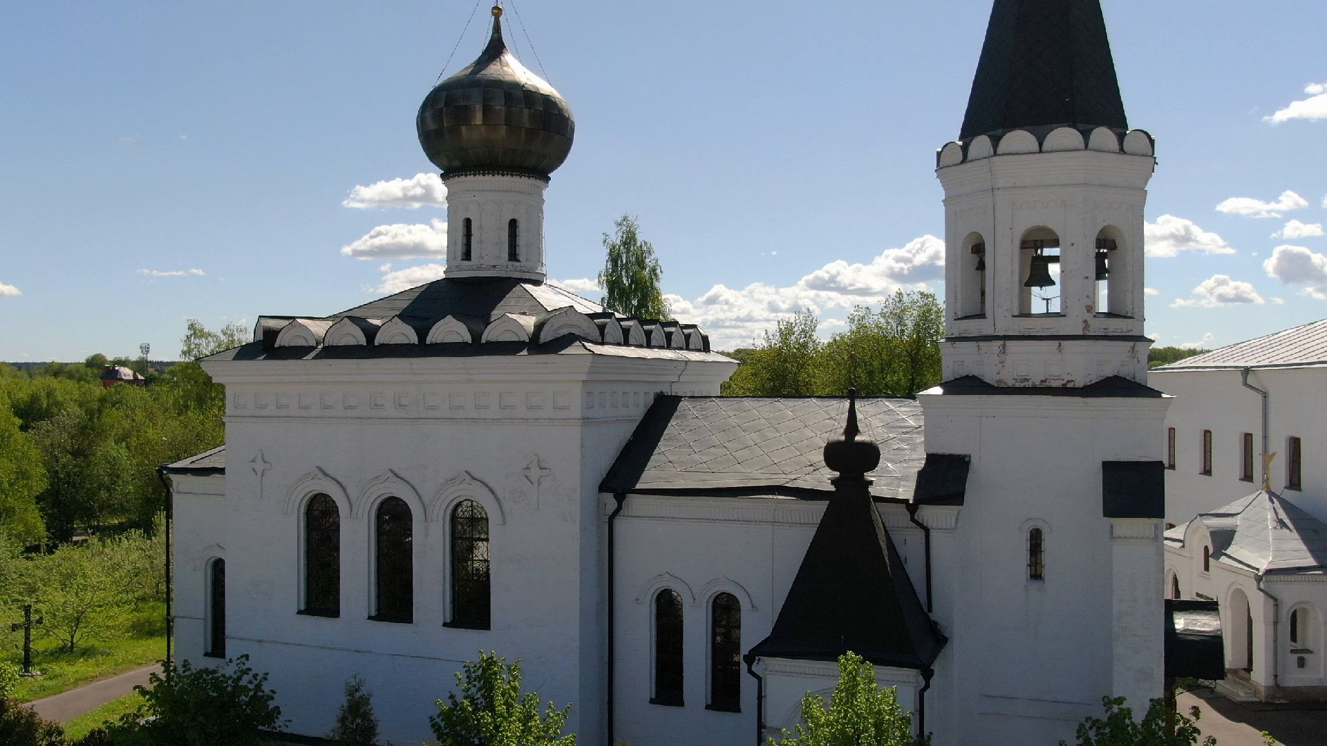 храм, клин, церковь,видео с коптера,