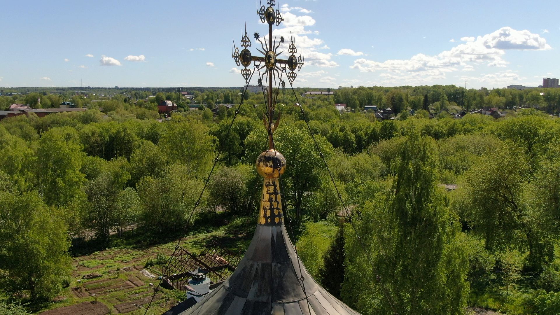 храм, клин, церковь,видео с коптера,
