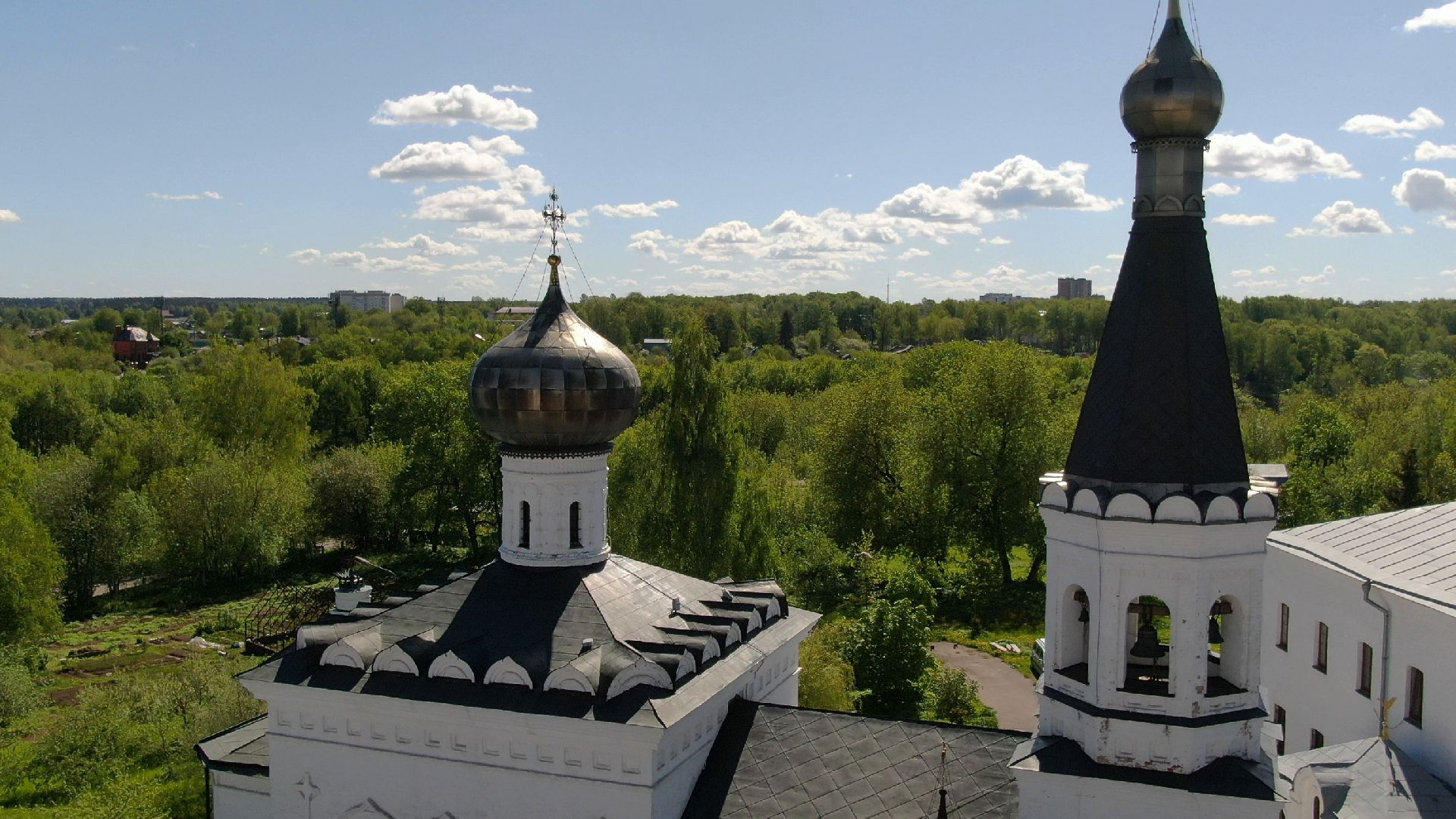 храм, клин, церковь,видео с коптера,