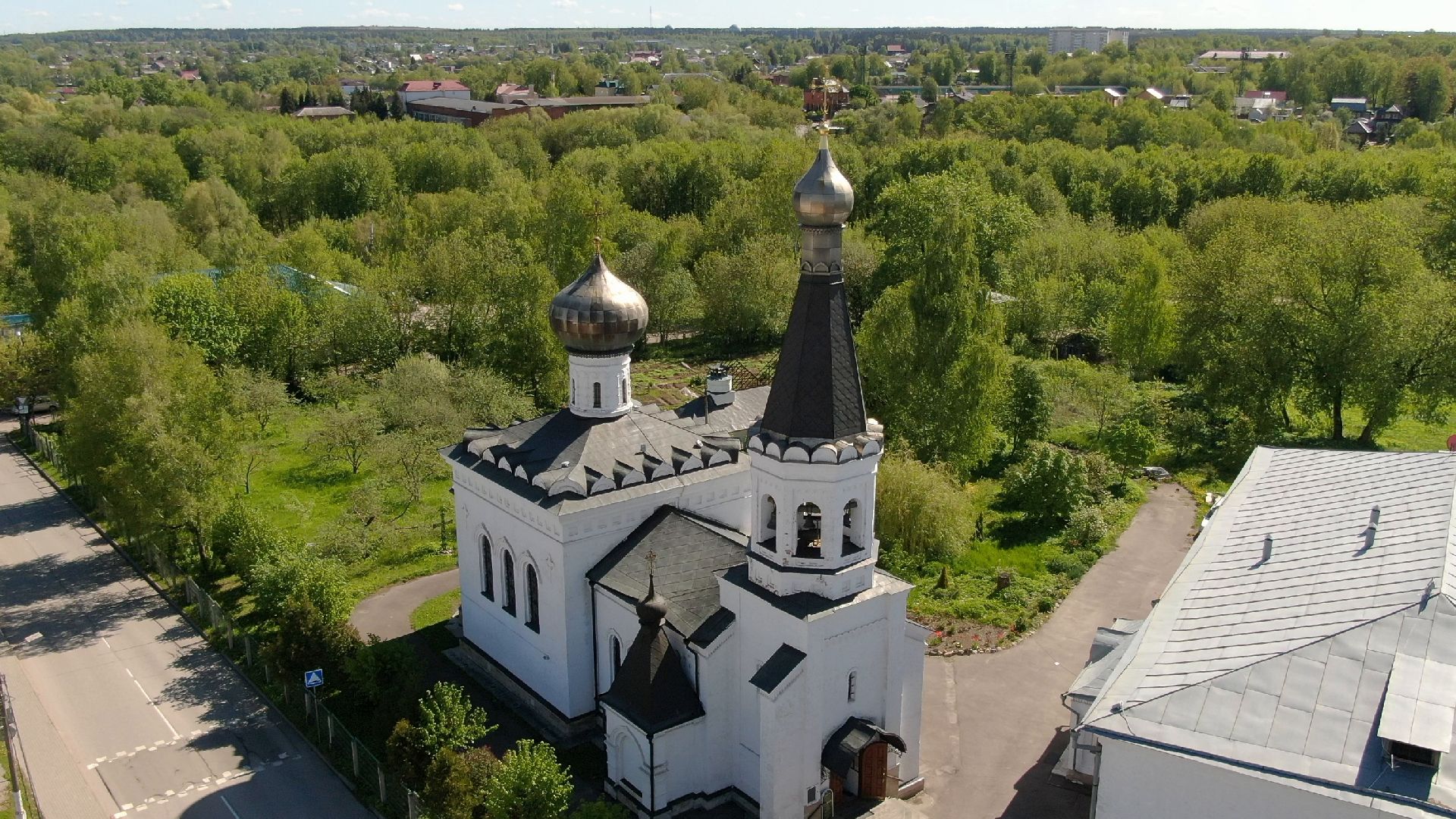 храм, клин, церковь,видео с коптера,