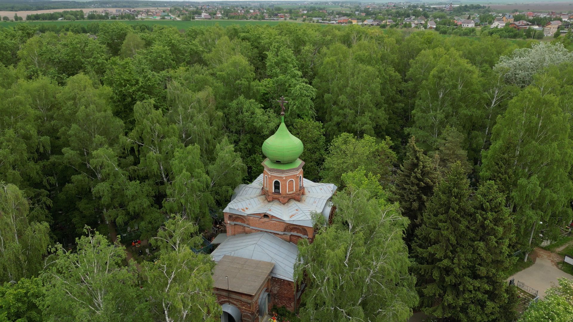 церковь, храм, луховицы,видео с коптера,