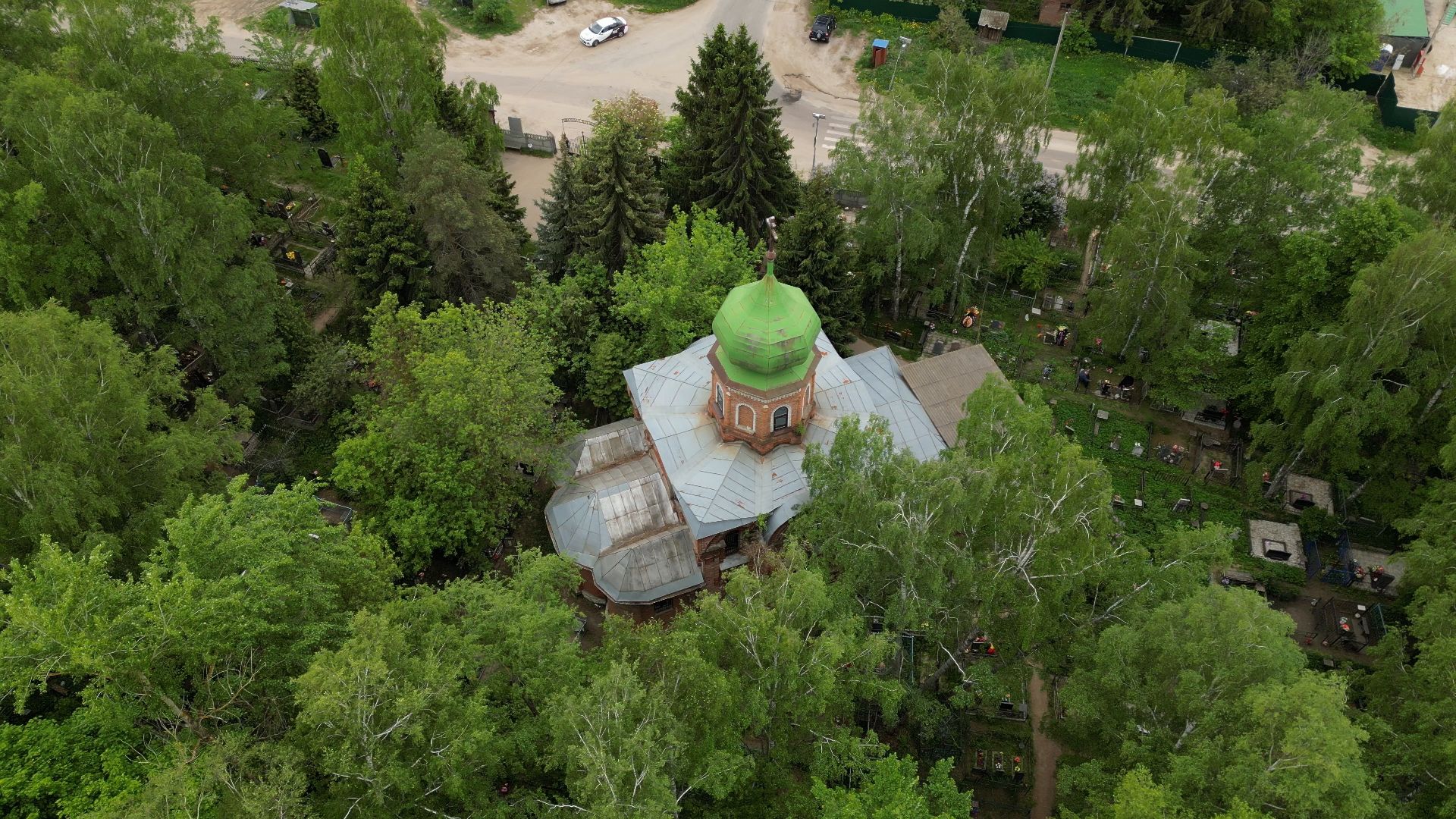 церковь, храм, луховицы,видео с коптера,