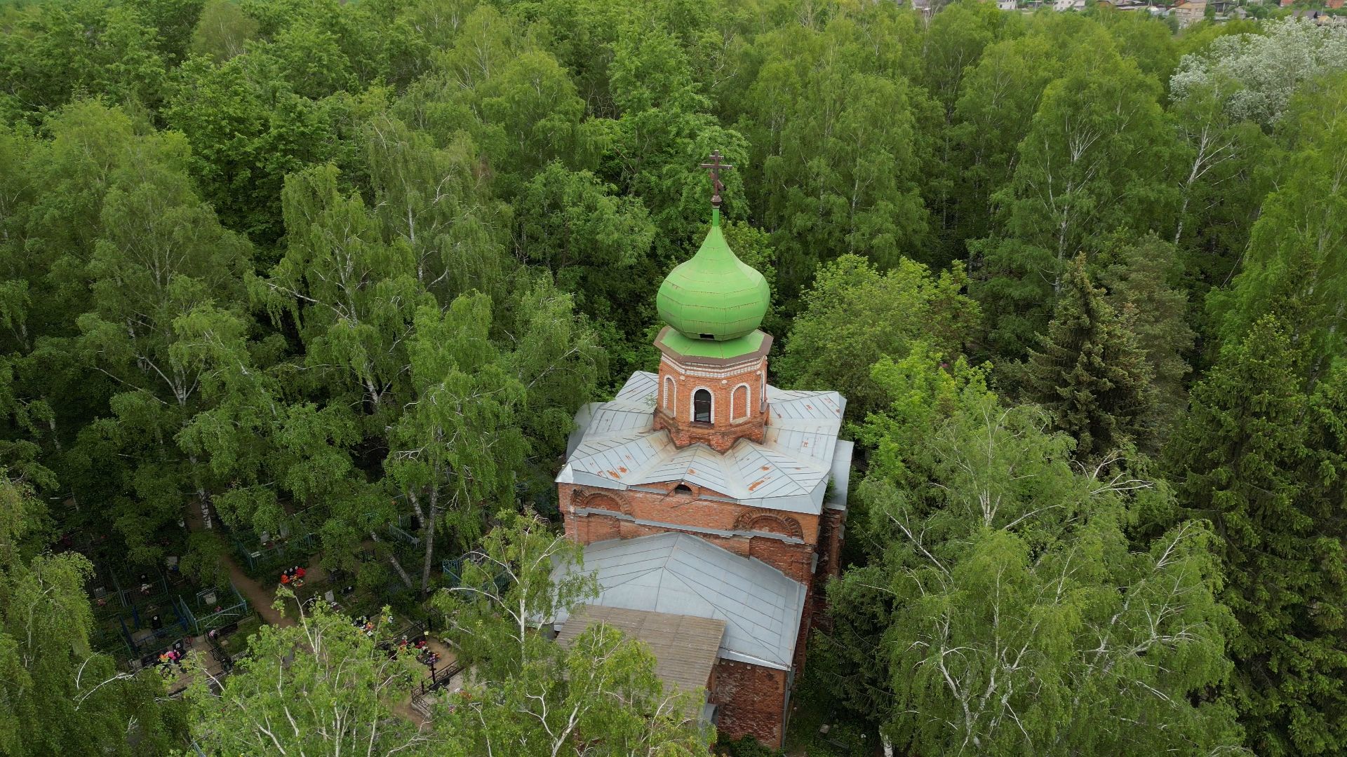 церковь, храм, луховицы,видео с коптера,