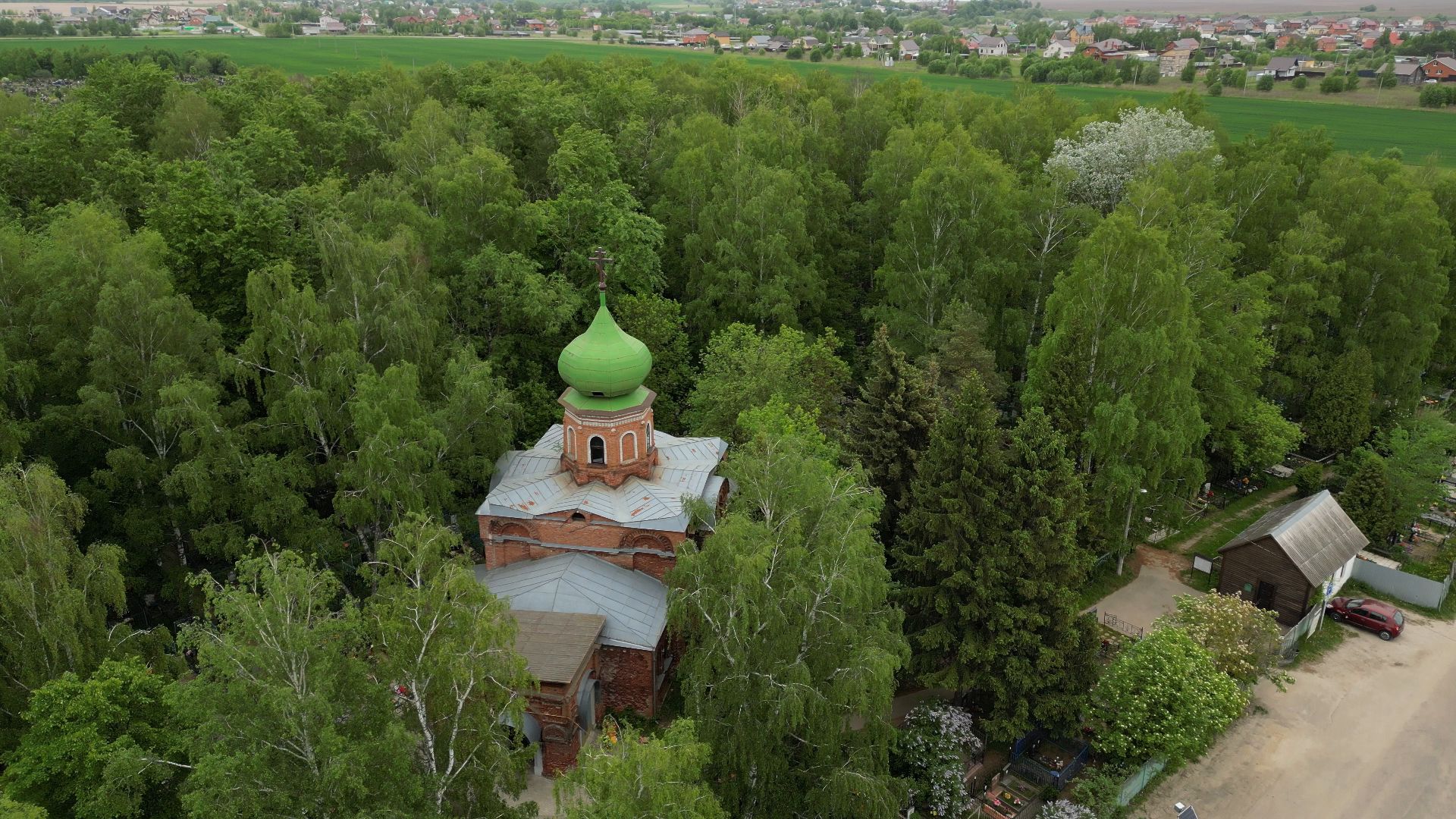 церковь, храм, луховицы,видео с коптера,
