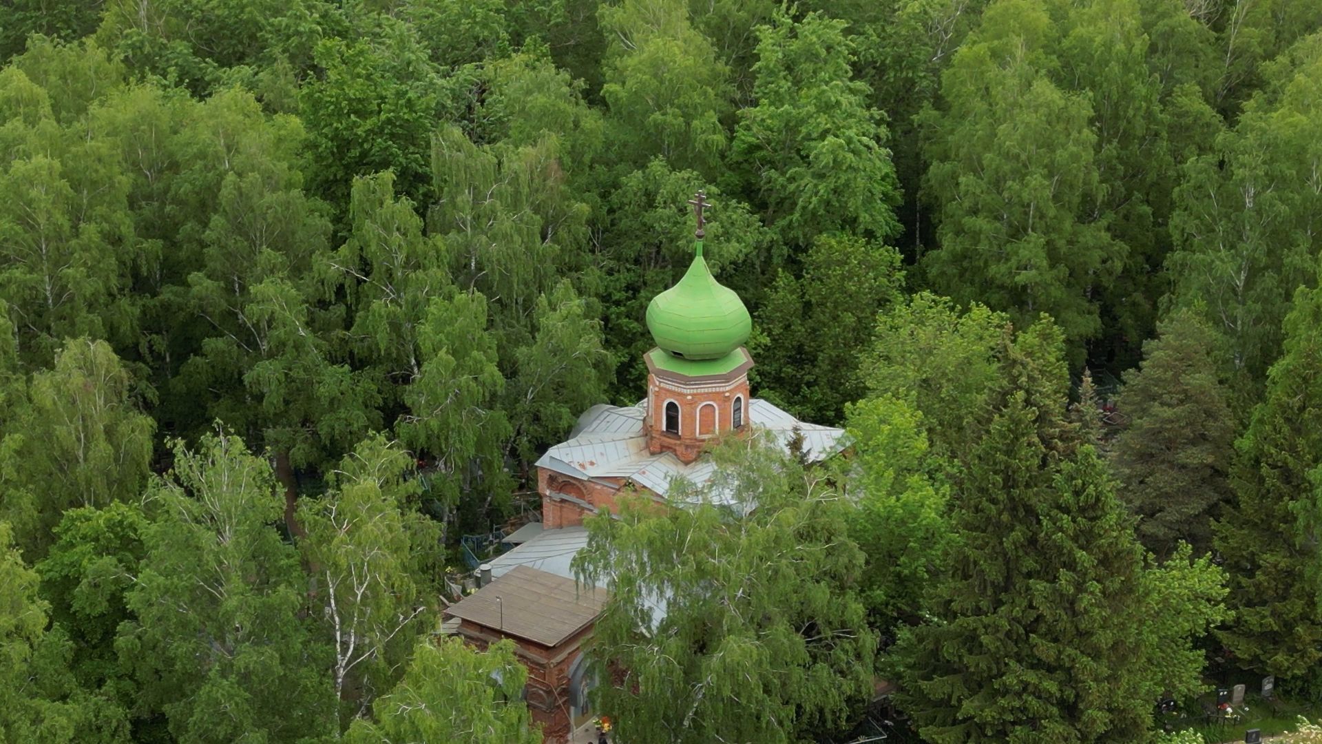 церковь, храм, луховицы,видео с коптера,