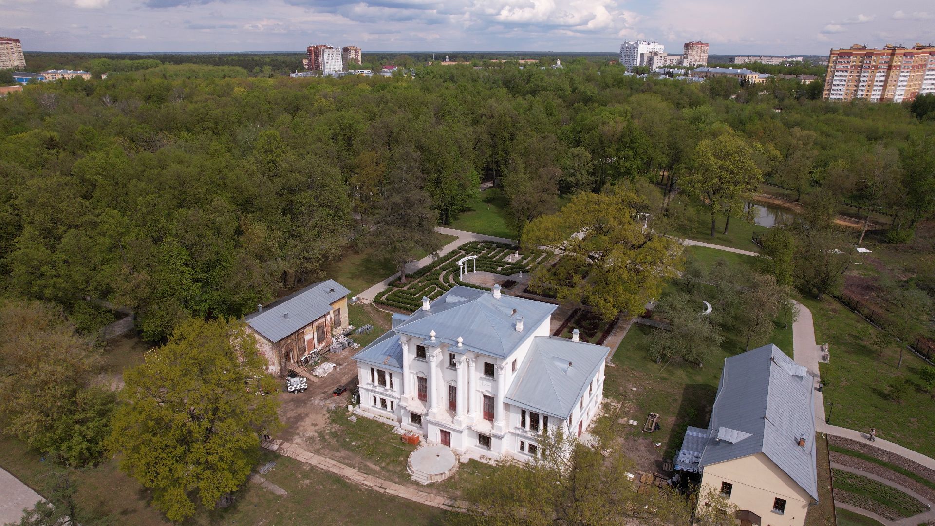 лажечников, воскресенск, усадьба,видео с коптера,