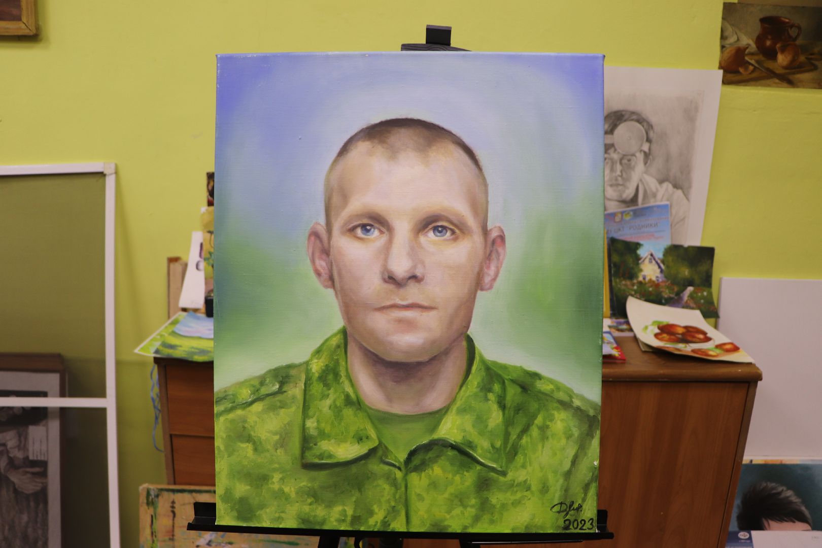 волоколамск, картина, портрет, сво, подарок семье погибшего,