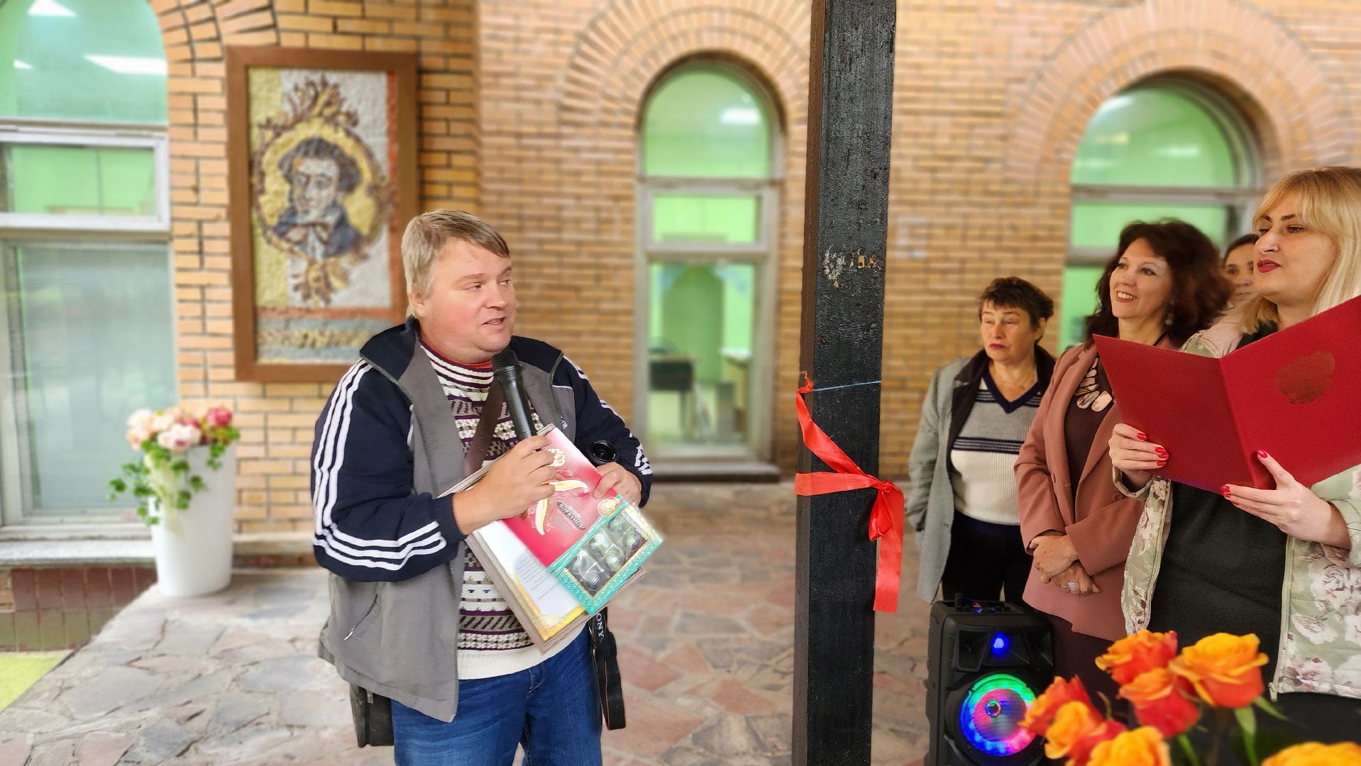 библиотека, протвино, мозаика, культура, Помелов,