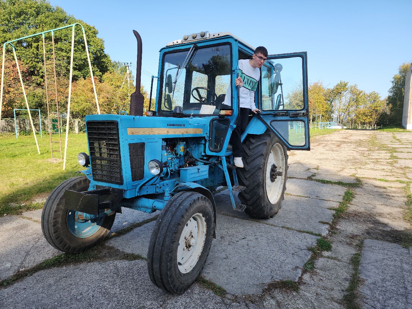 Кашира, тарасковская школа, трактор, беларус, производственное обучение, сельское хозяйство,