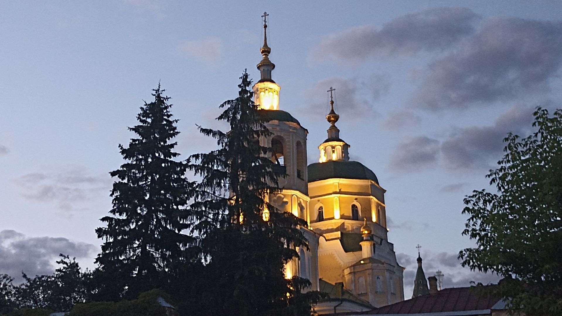 серпухов, подмосковье, светлый город, туризм в подмосковье, достопримечательности, ночной Серпухов,