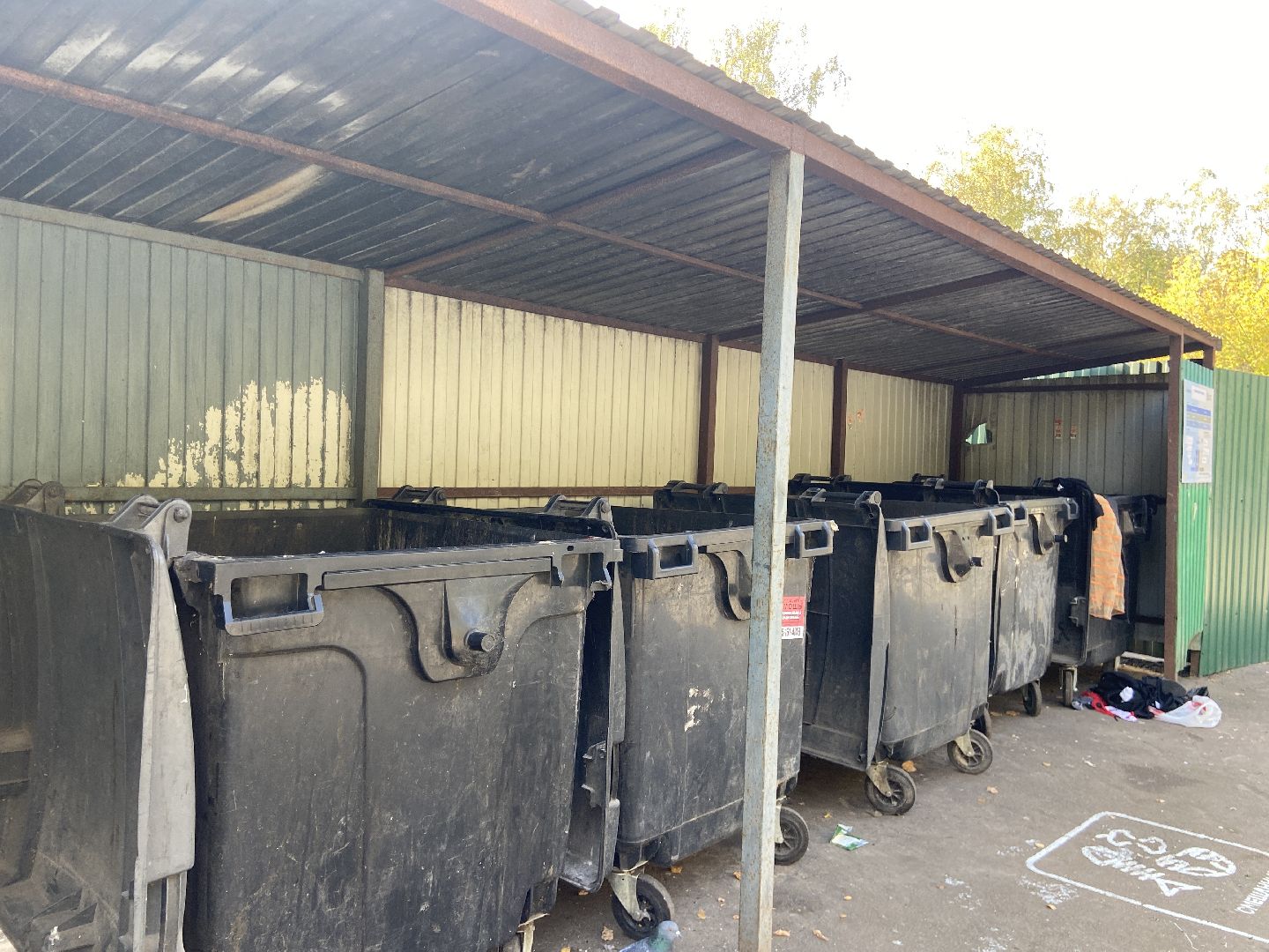 мусор, контейнерная площадка,