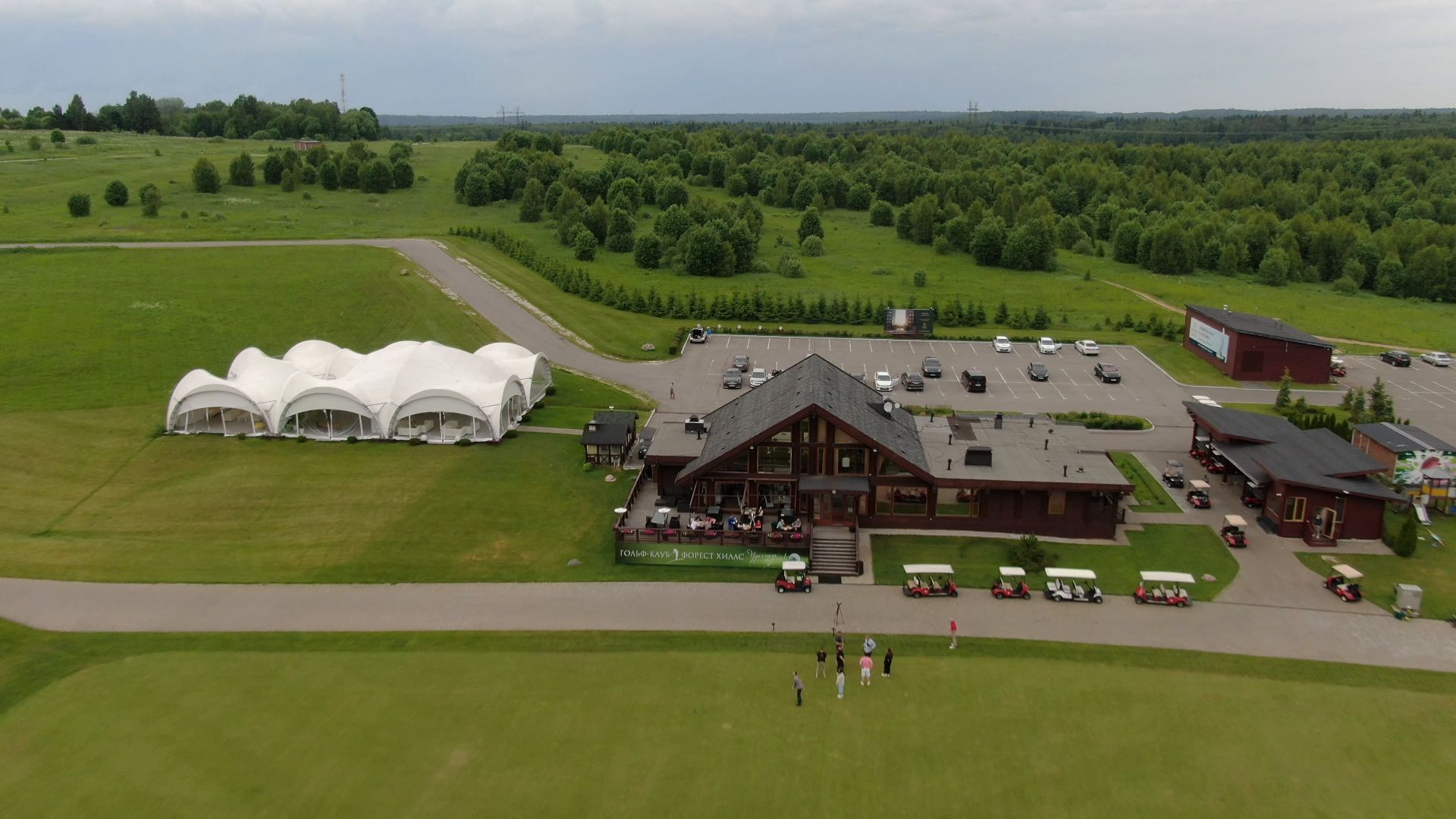 дмитров, гольф, поля,видео с коптера,