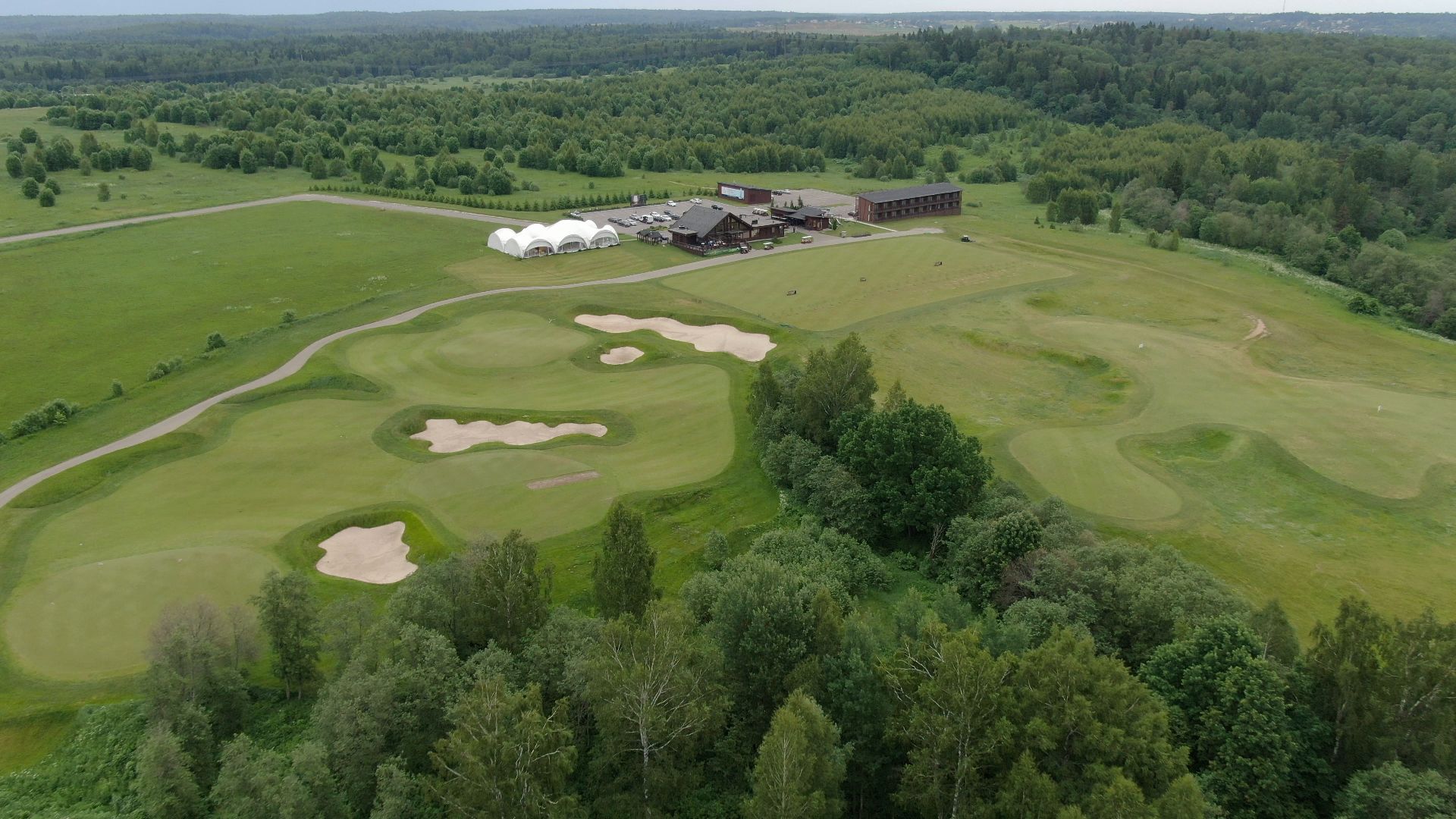 дмитров, гольф, поля,видео с коптера,