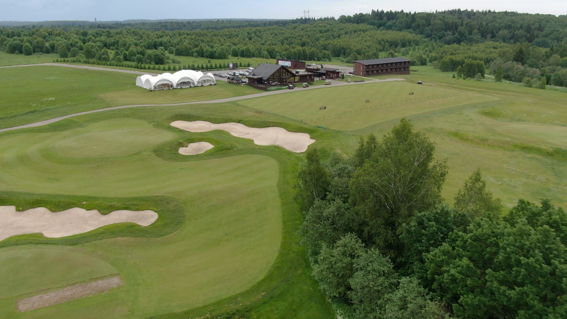 дмитров, гольф, поля,видео с коптера,