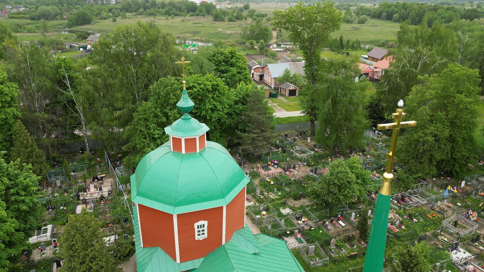 храм, икона, луховицы,видео с коптера,