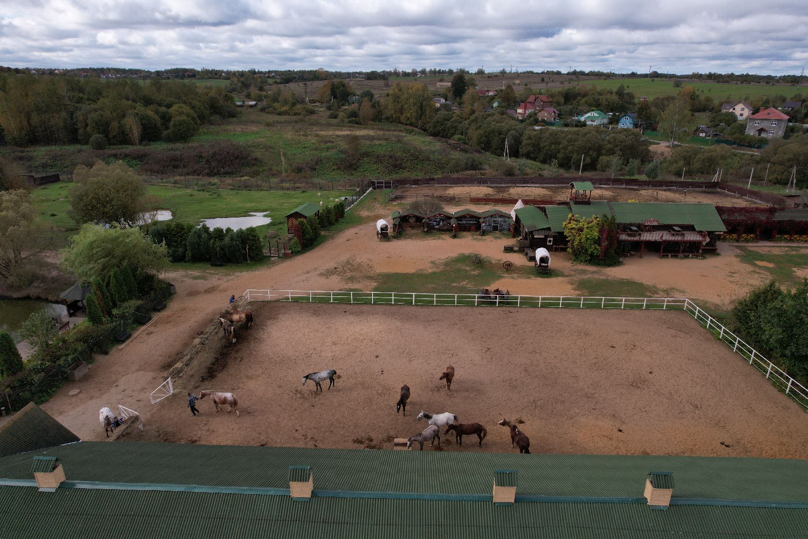 ранчо, туризм, можайск, кони,видео с коптера,