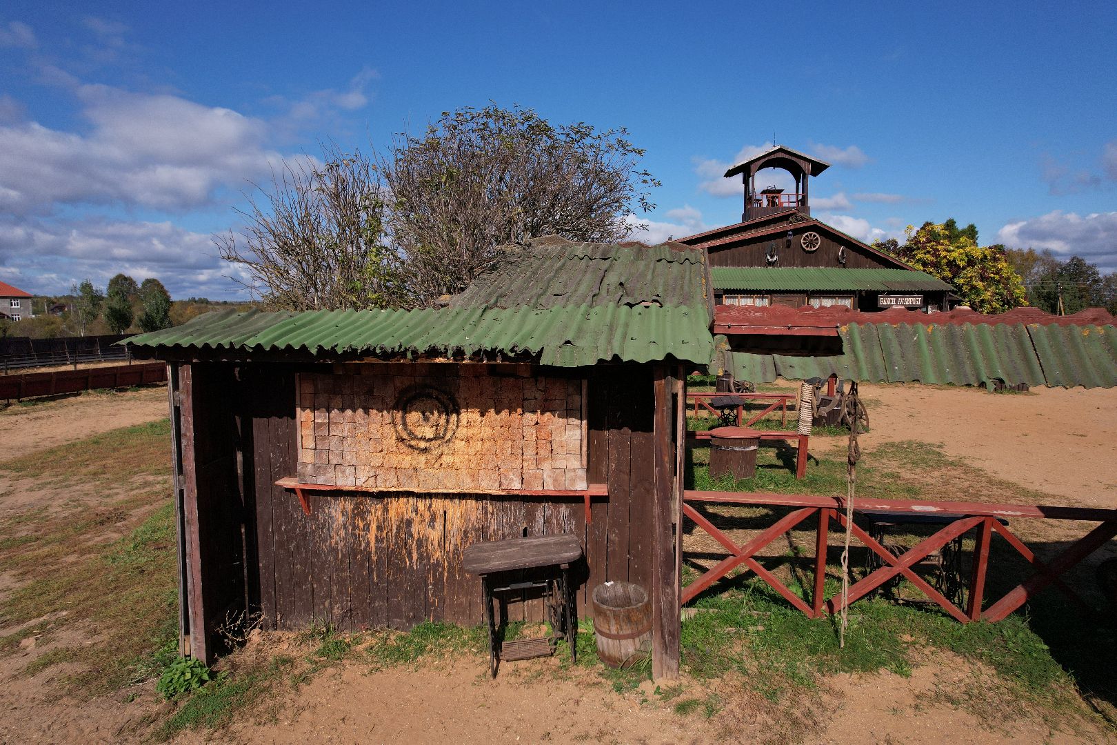 ранчо, туризм, можайск, кони,видео с коптера,