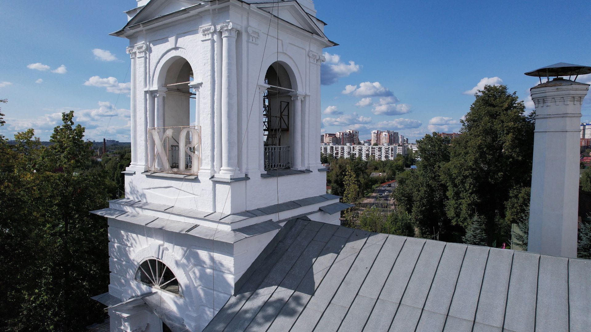 пушкино, храм, реставрация,видео с коптера,