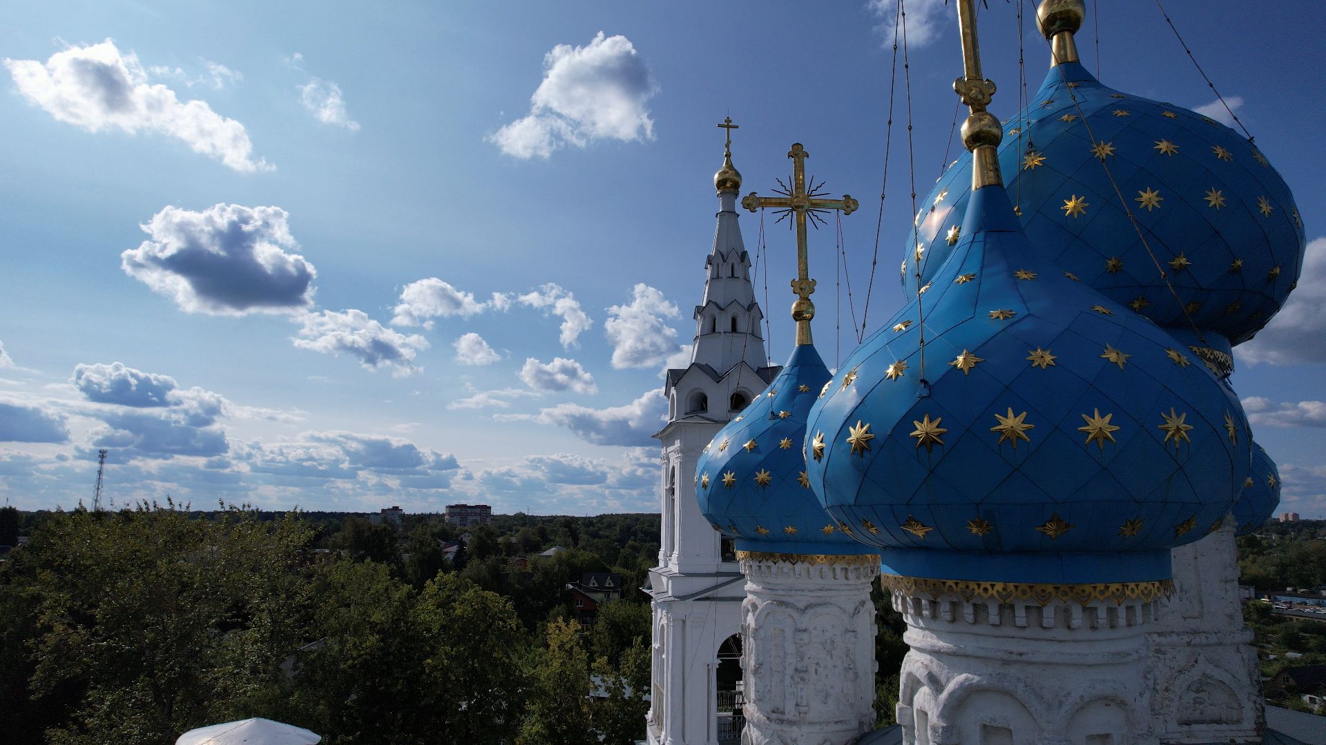 пушкино, храм, реставрация,видео с коптера,