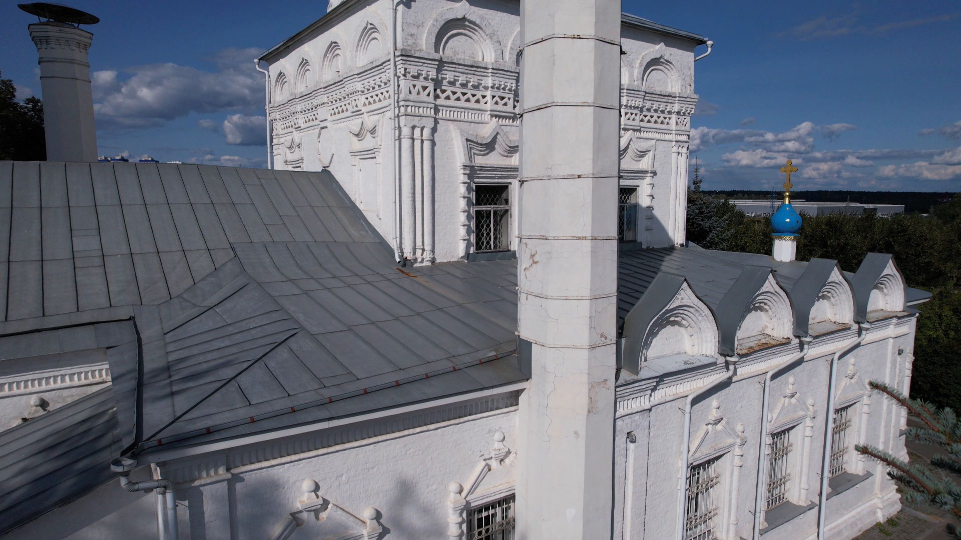пушкино, храм, реставрация,видео с коптера,