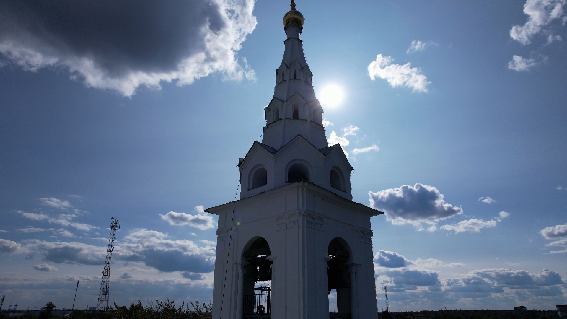 пушкино, храм, реставрация,видео с коптера,