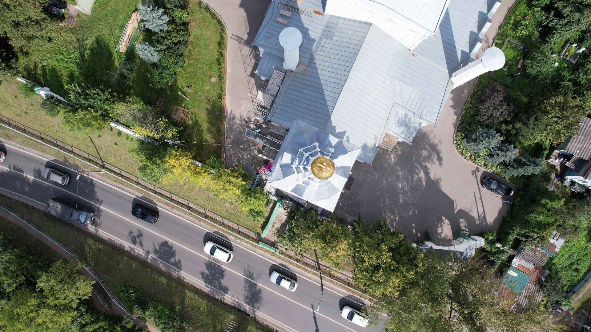 пушкино, храм, реставрация,видео с коптера,