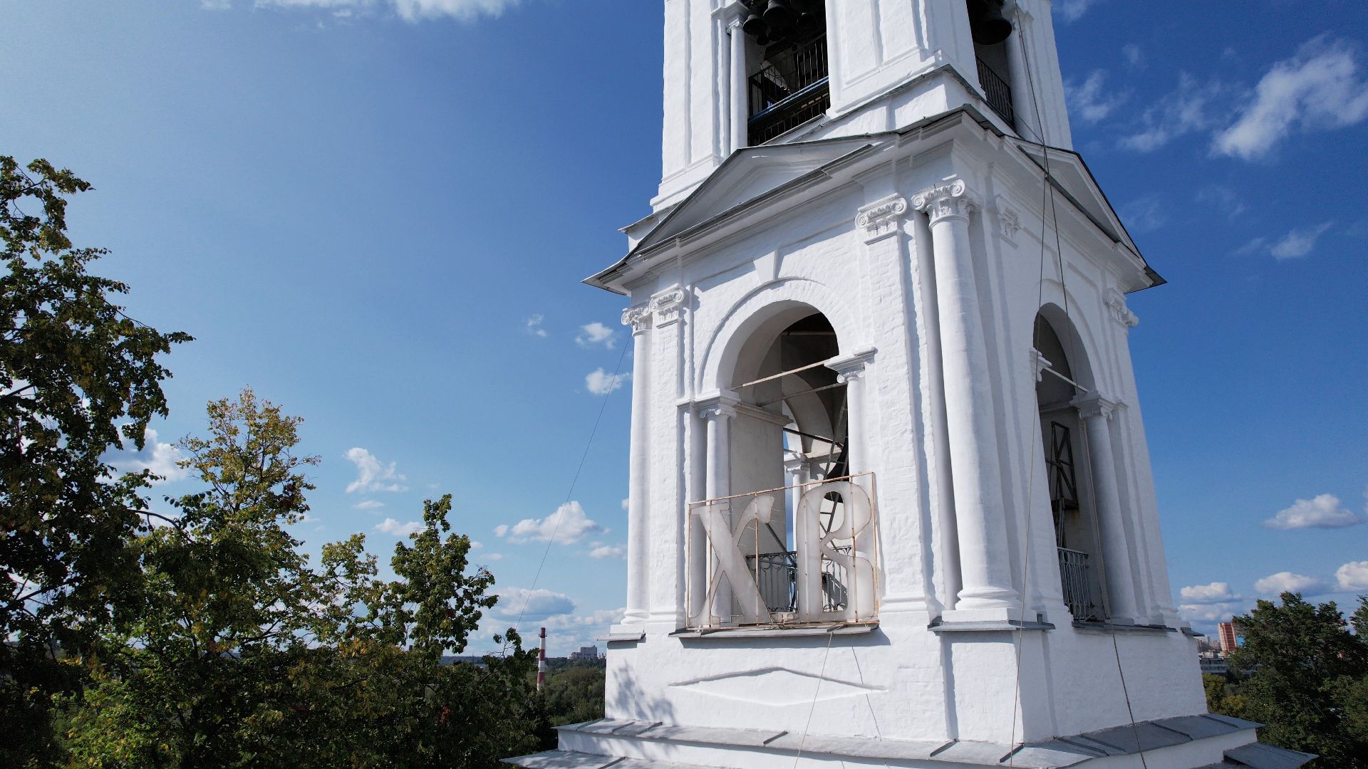 пушкино, храм, реставрация,видео с коптера,