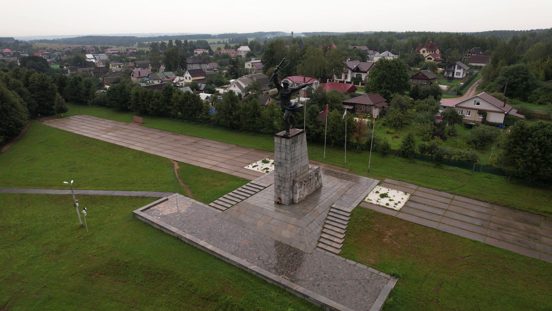 война, вов, яхрома, памятник,видео с коптера,