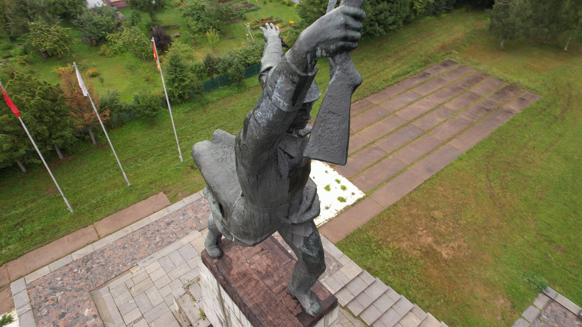 война, вов, яхрома, памятник,видео с коптера,