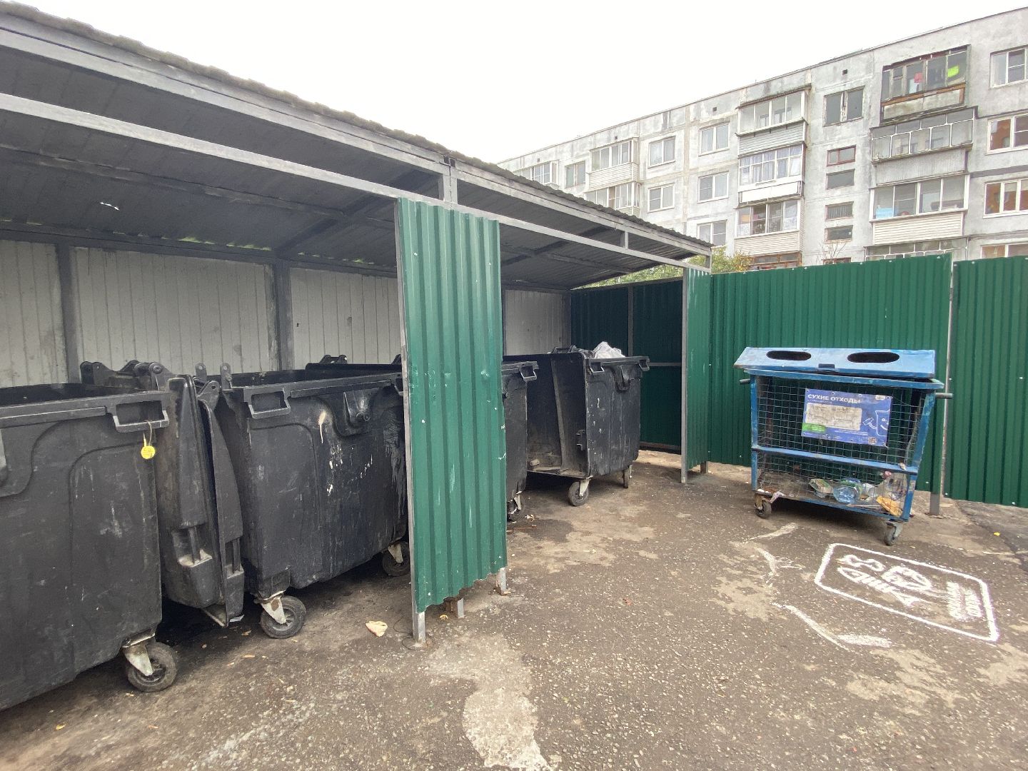 мусор, контейнерная площадка,