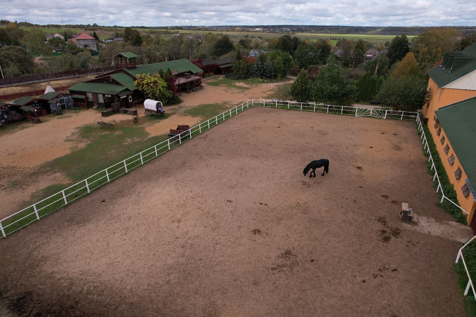 лошади, туризм, можайск,видео с коптера,