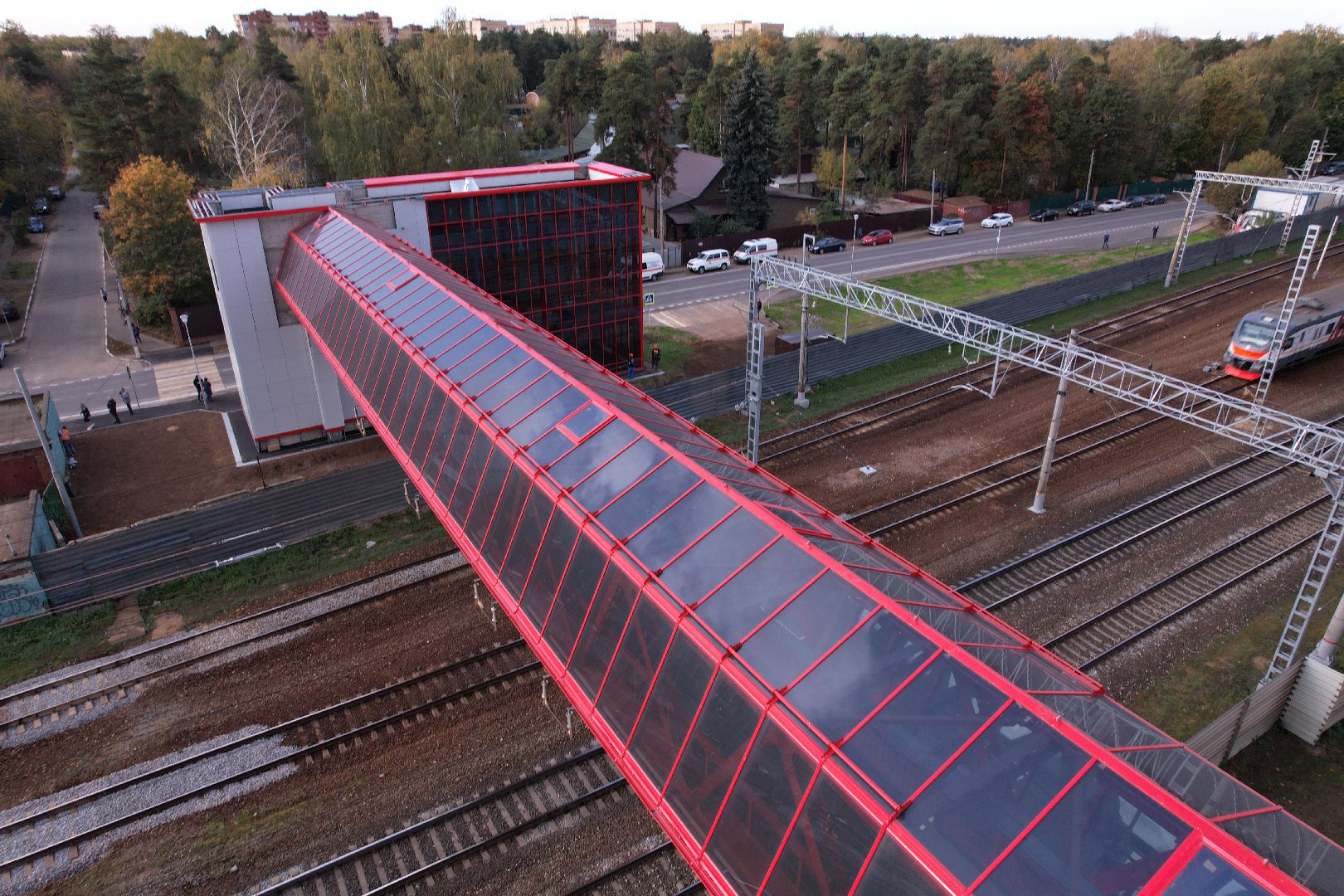 переход, раменское, жд,видео с коптера,