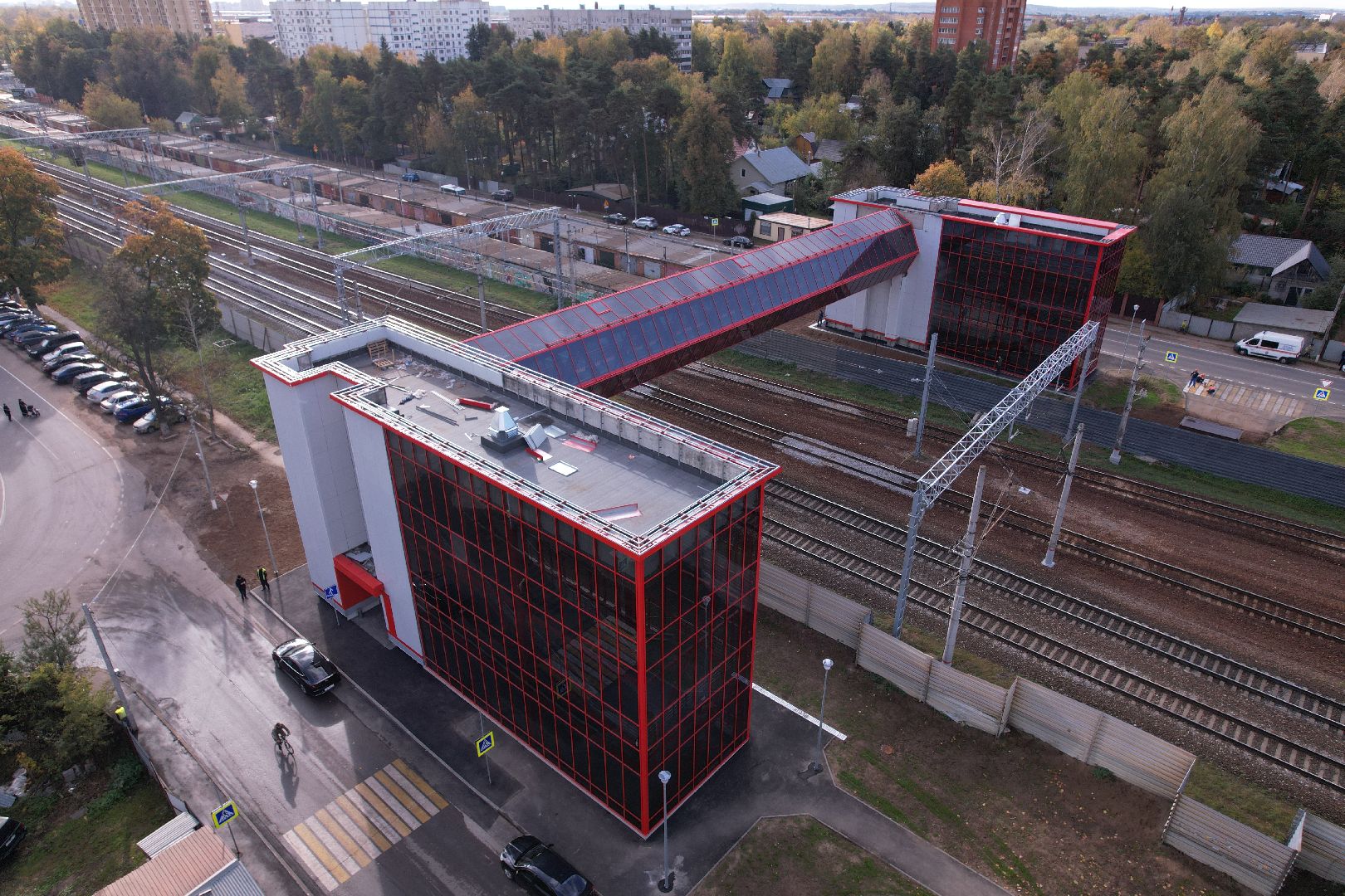 переход, раменское, жд,видео с коптера,