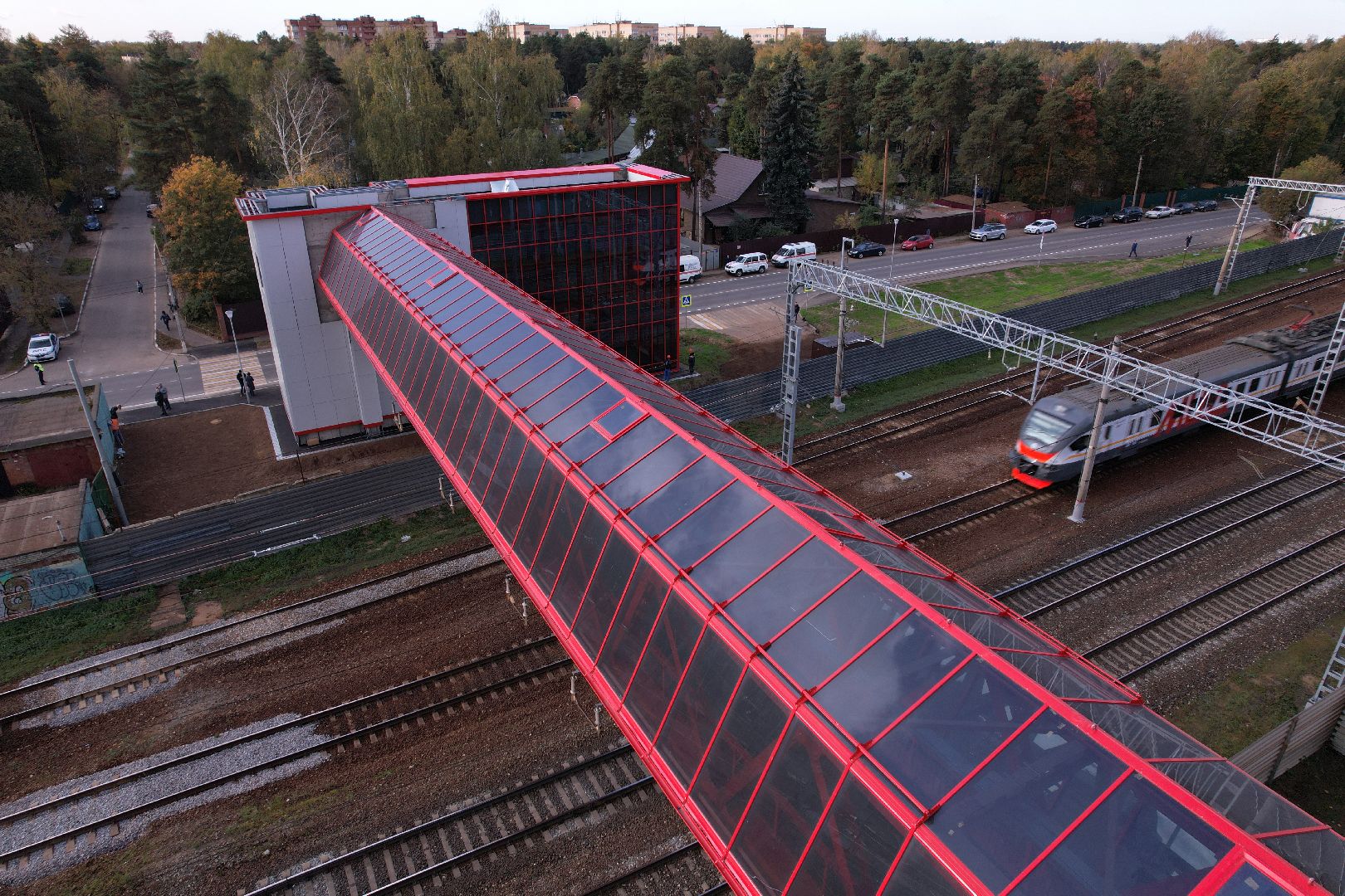 переход, раменское, жд,видео с коптера,