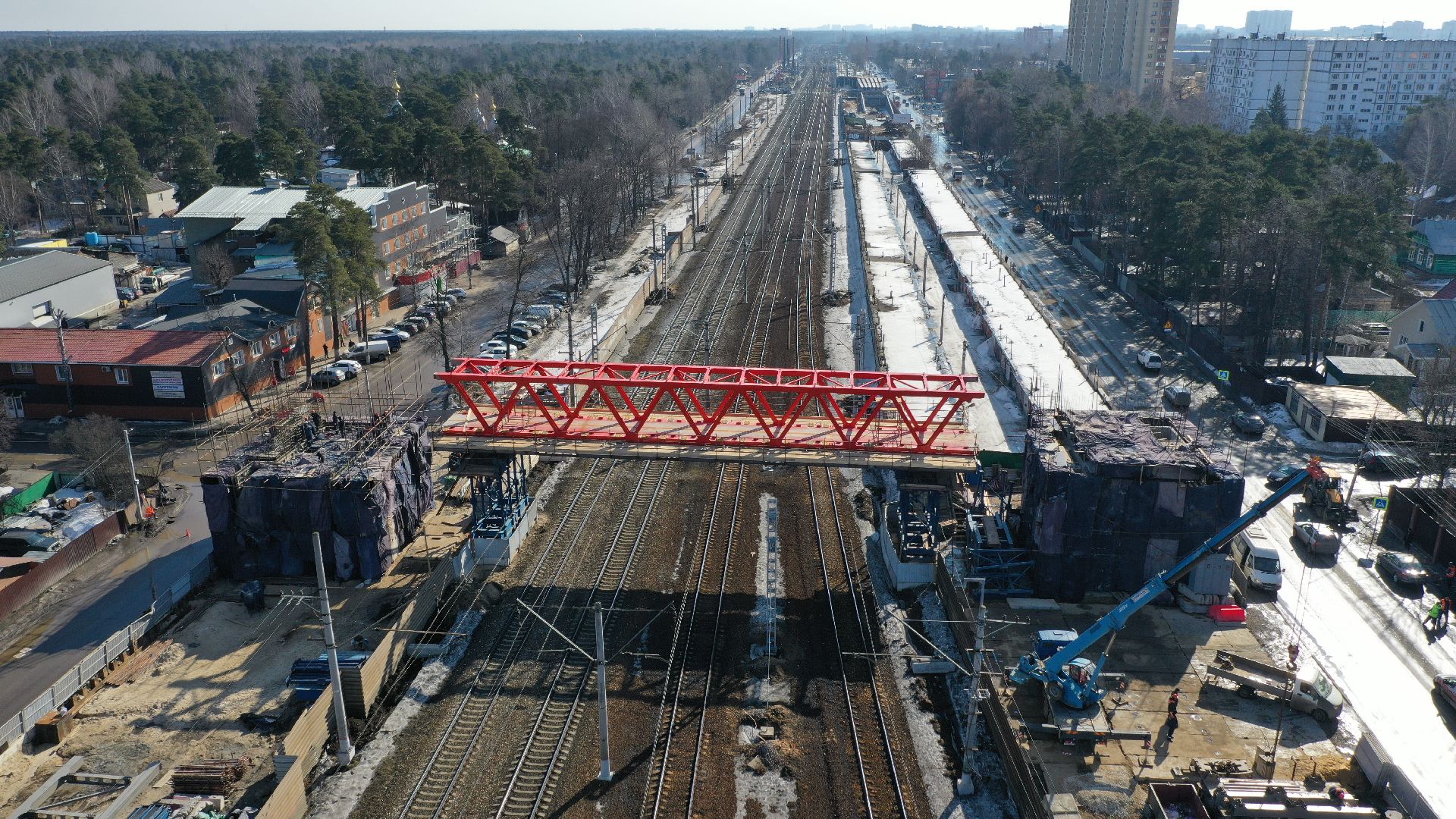 переход, раменское, жд,видео с коптера,