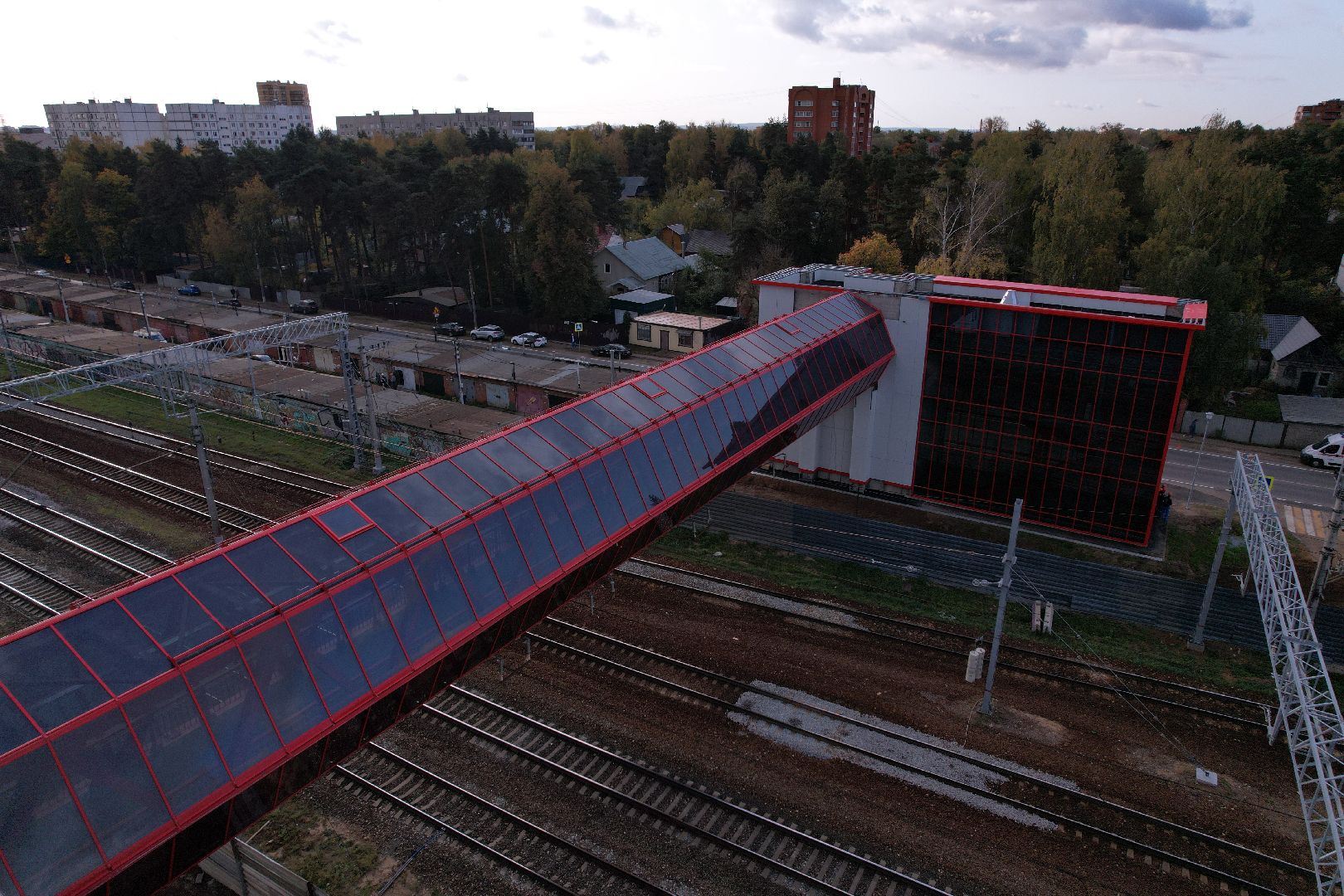 переход, раменское, жд,видео с коптера,