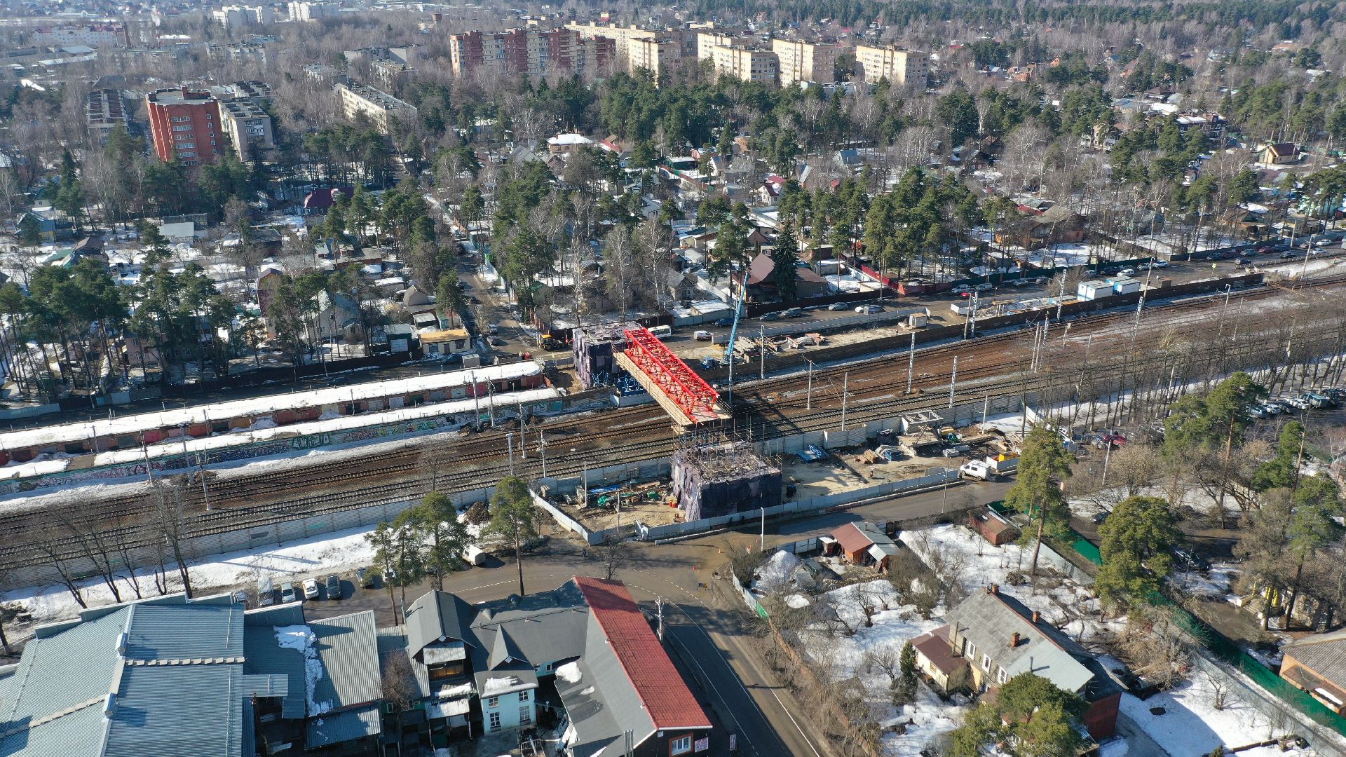 переход, раменское, жд,видео с коптера,