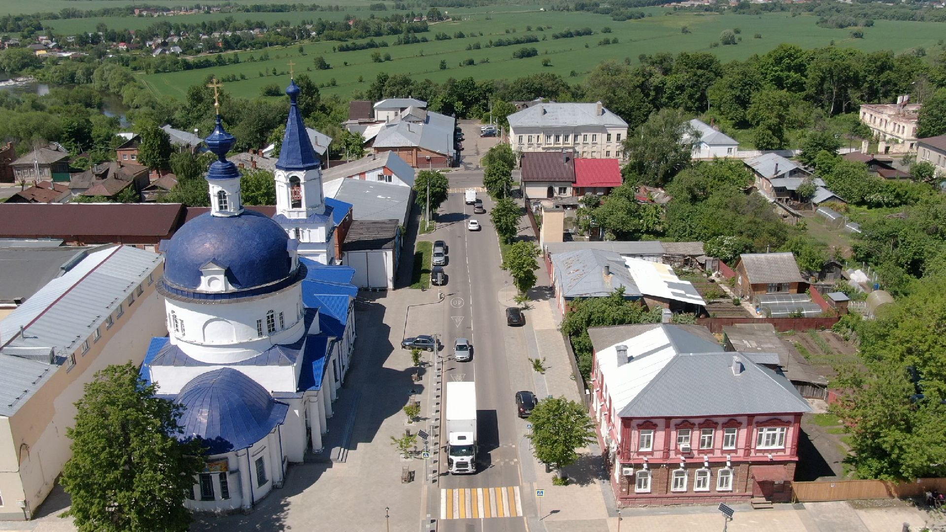 зарайск, культура, благоустройство,видео с коптера,