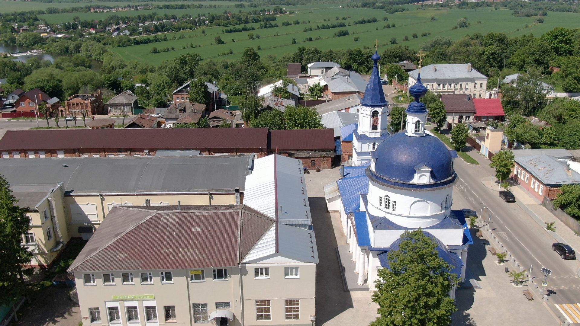 зарайск, культура, благоустройство,видео с коптера,