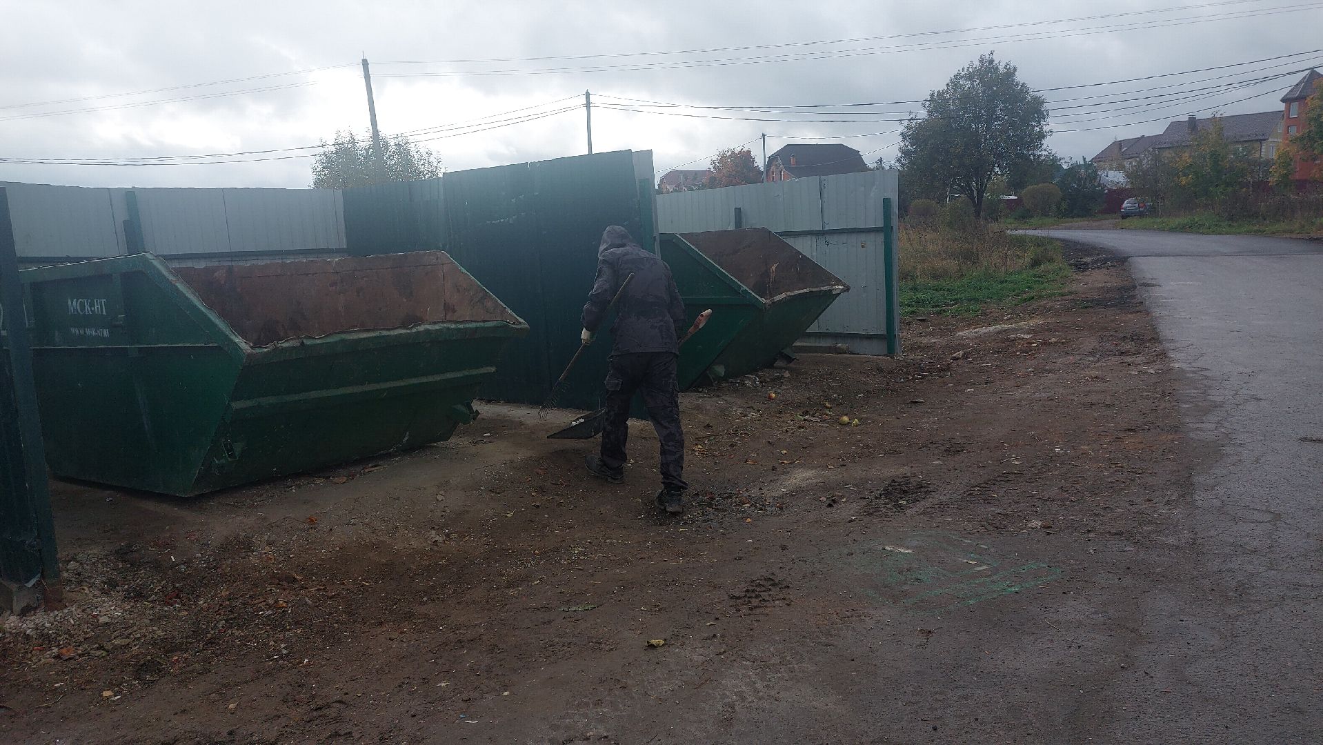ЖКХ, Мусор, Мусорные площадки, деревня Манушкино Чеховский городской округ