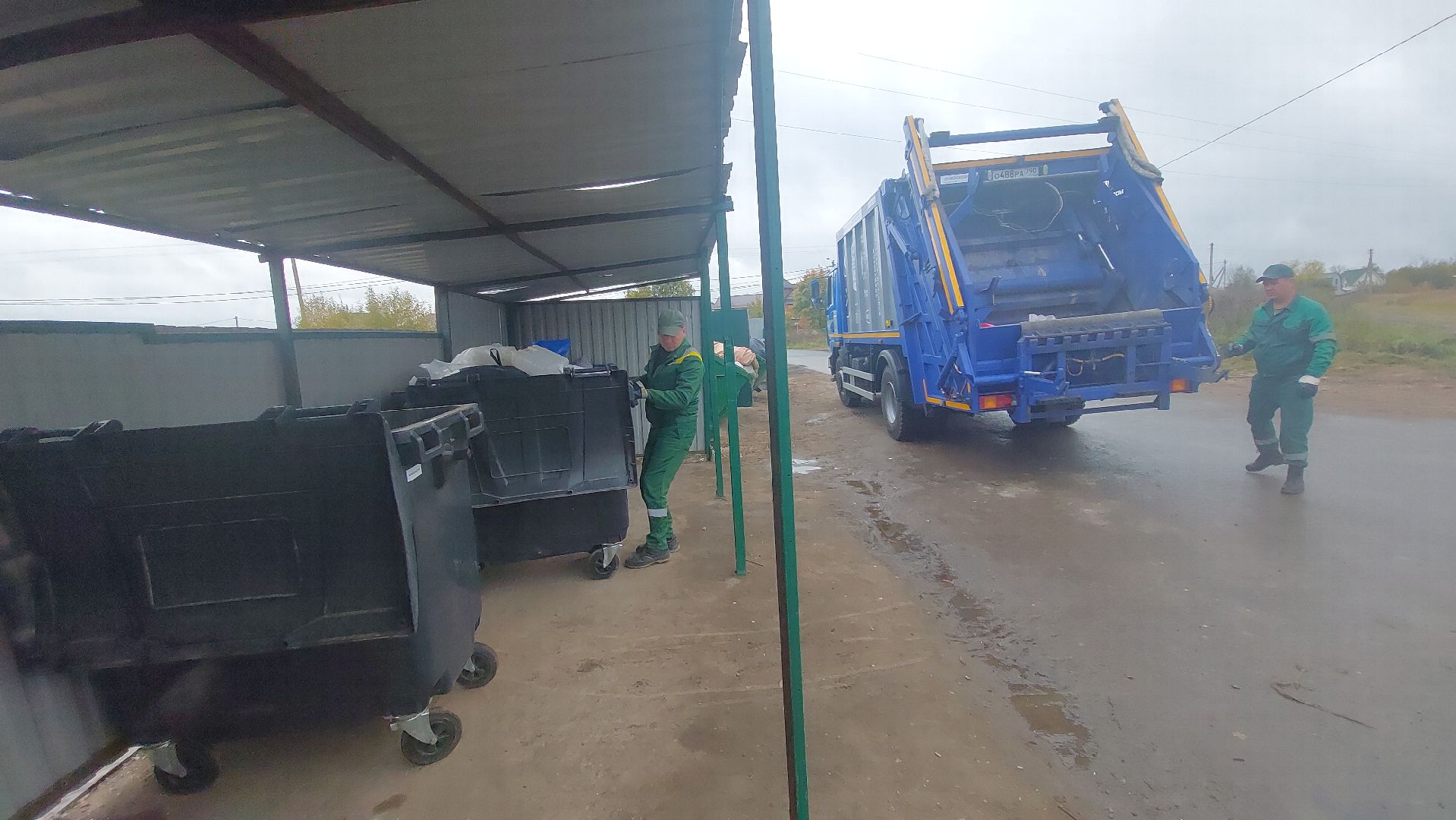 ЖКХ, Мусор, Мусорные площадки, деревня Манушкино Чеховский городской округ