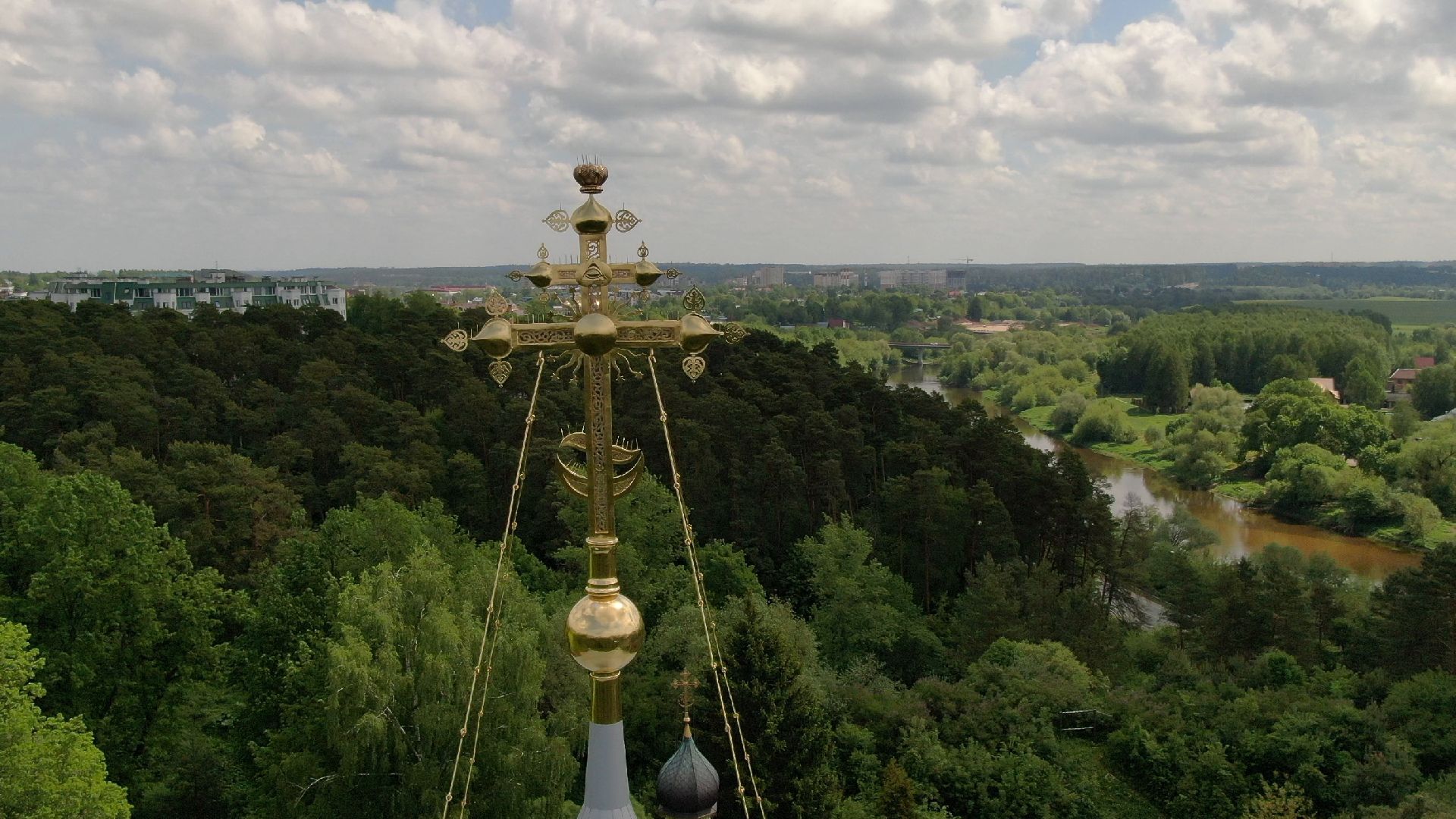 Звенигород, собор, археология,видео с коптера,