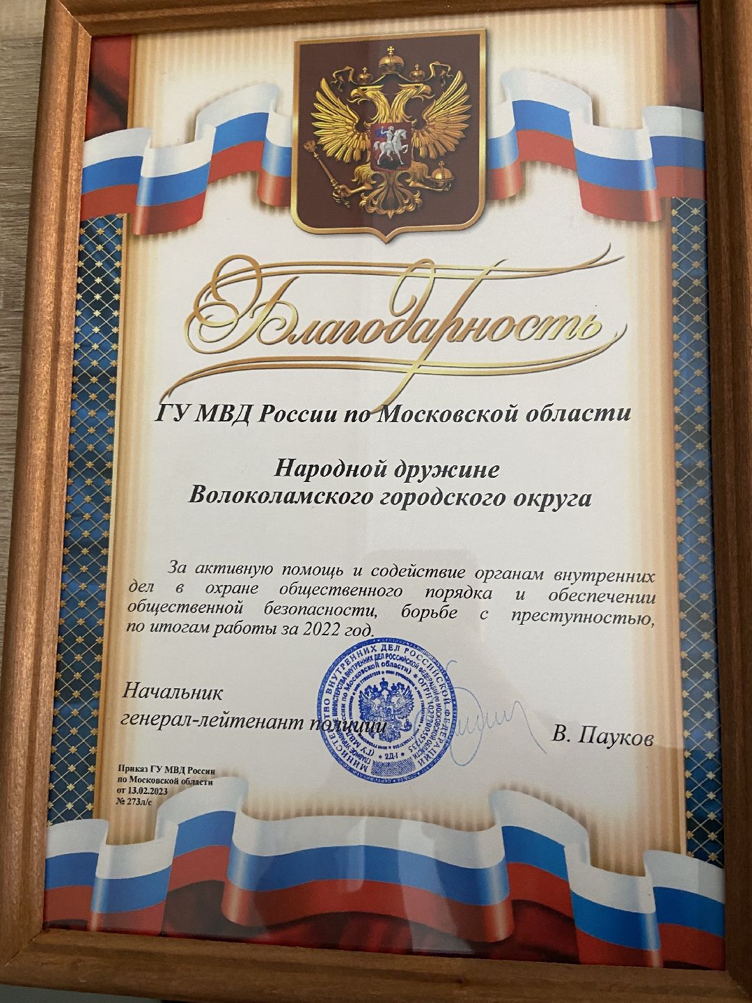 Волоколамск, дружинник, награда, студенты, колледж