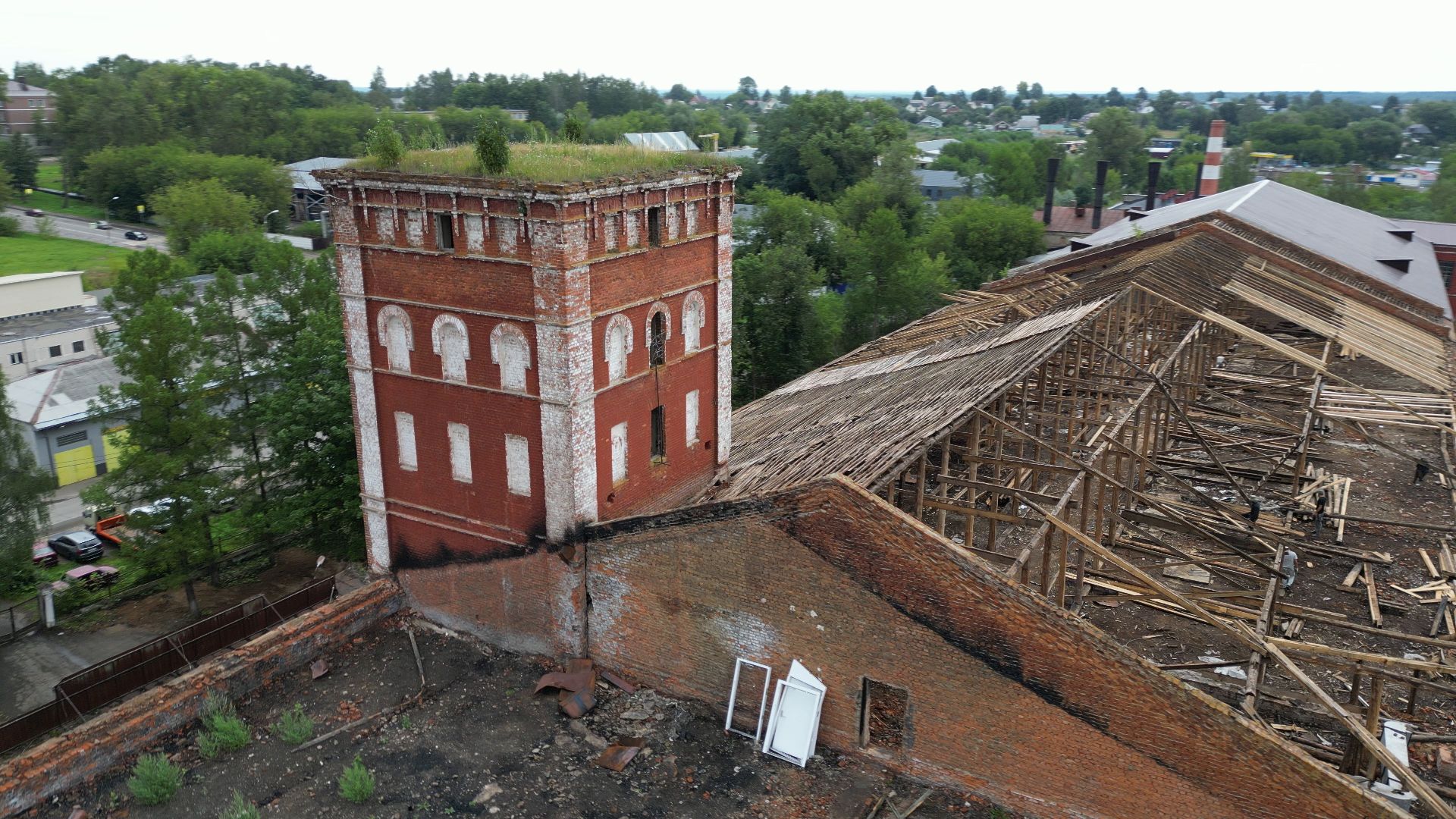 Высоковск, реставрация, культура,видео с коптера,