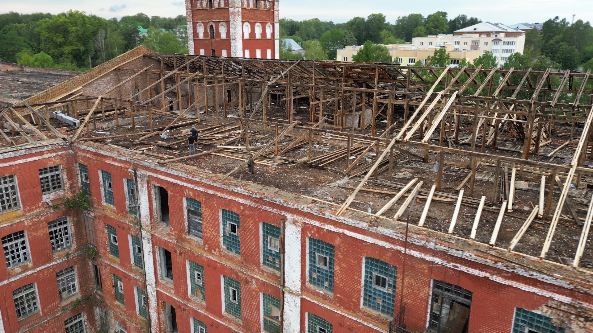 Высоковск, реставрация, культура,видео с коптера,