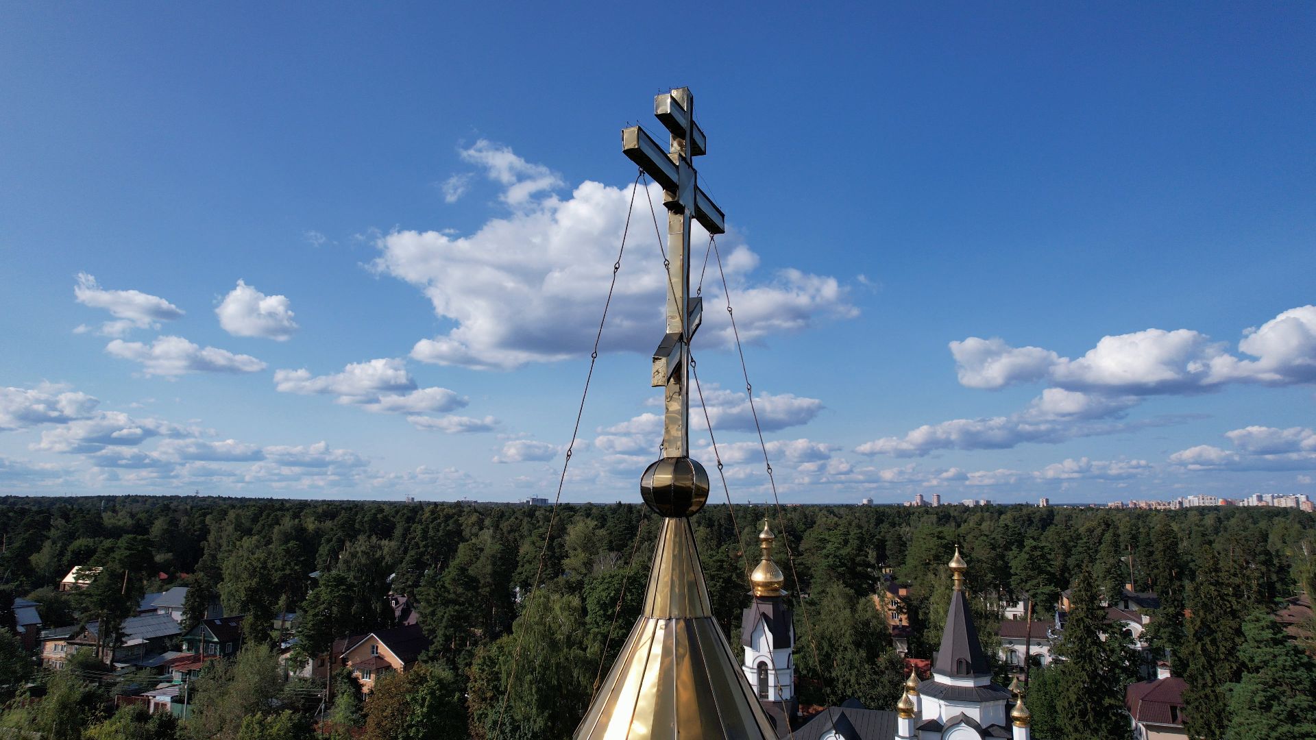 пушкино, храм, церковь,видео с коптера,