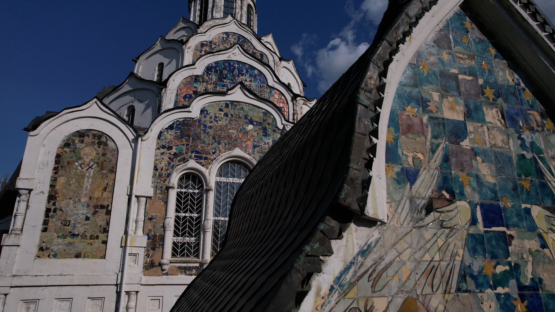 пушкино, храм, церковь,видео с коптера,