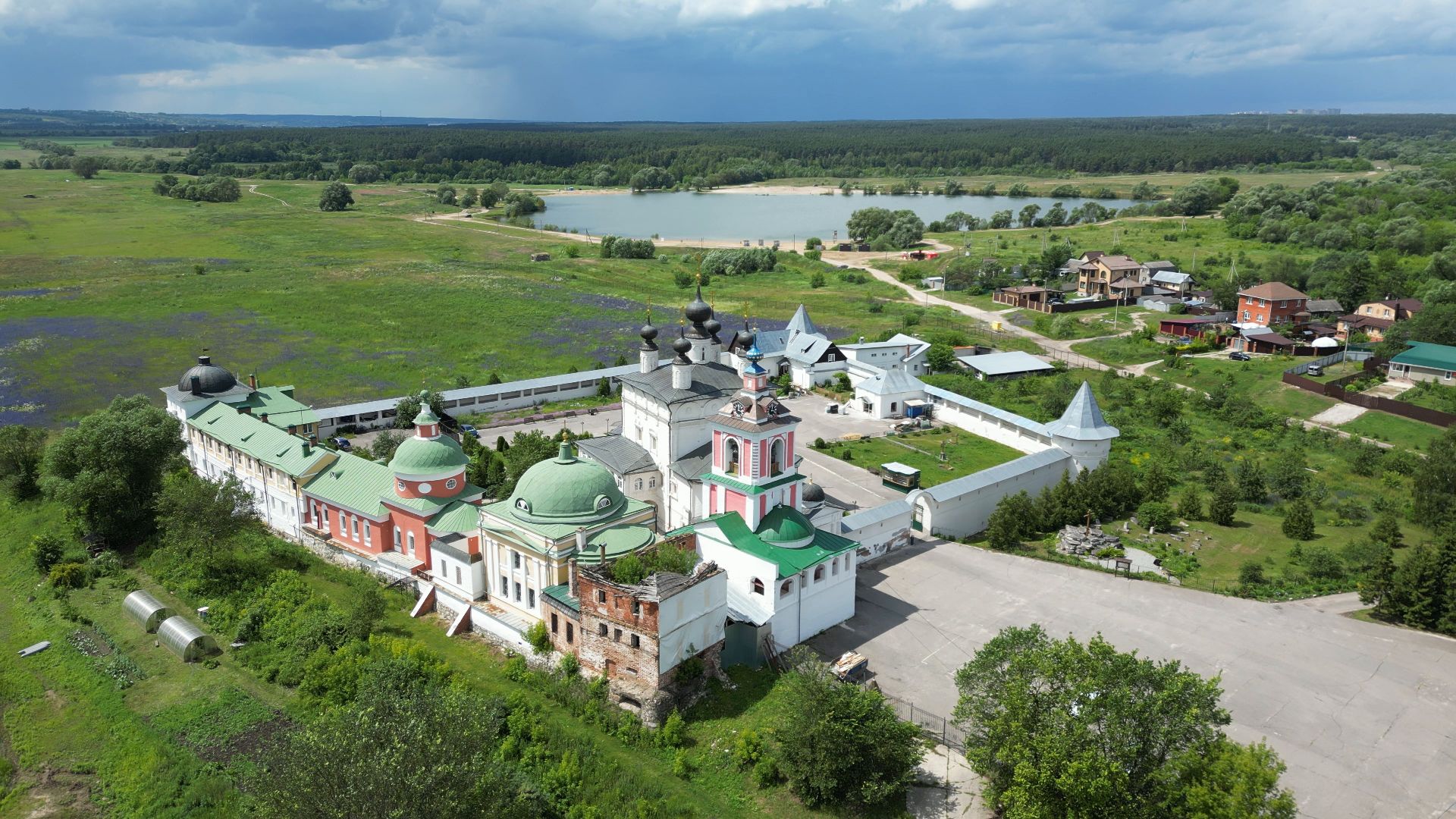 ступино, монастырь, икона,видео с коптера,