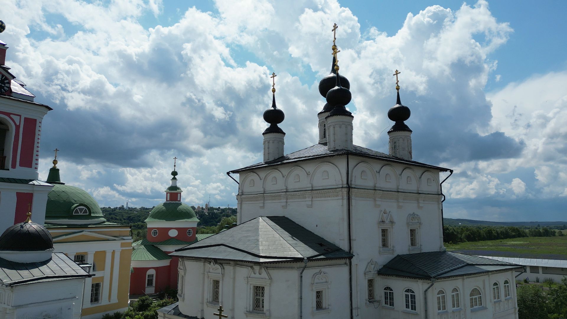 ступино, монастырь, икона,видео с коптера,